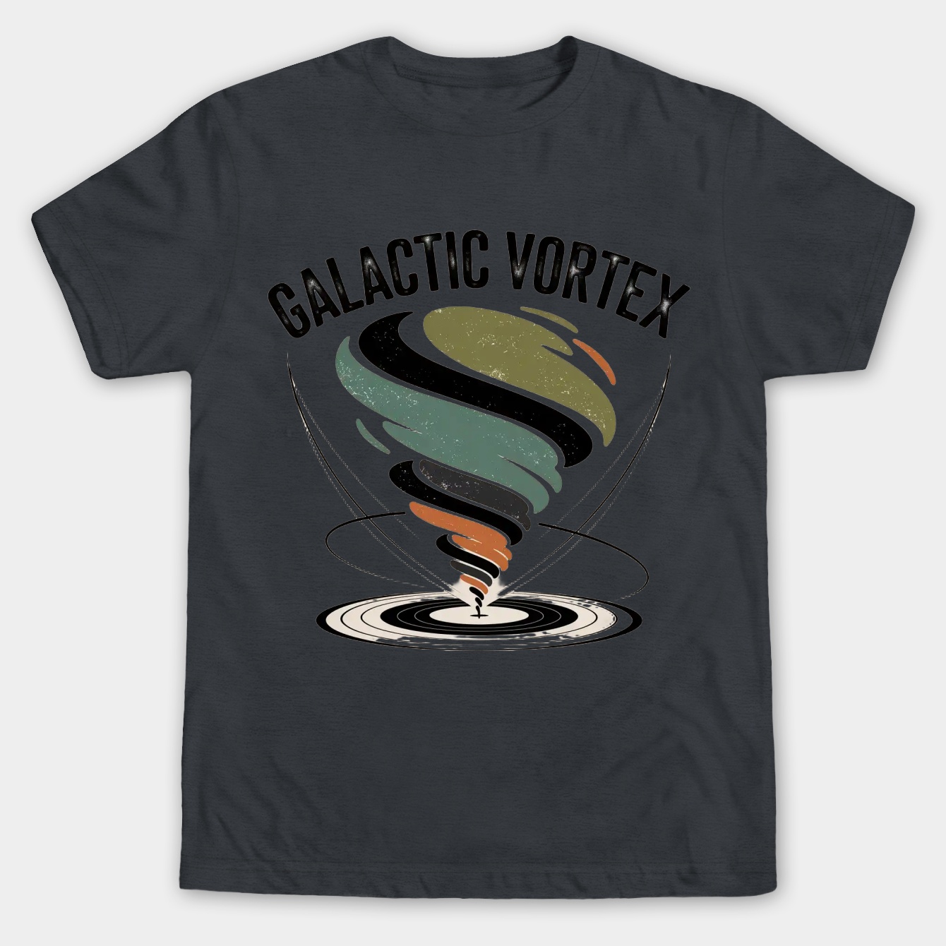 Galactic Vortex Swirling Tornado Men's Big & Tall T-shirt