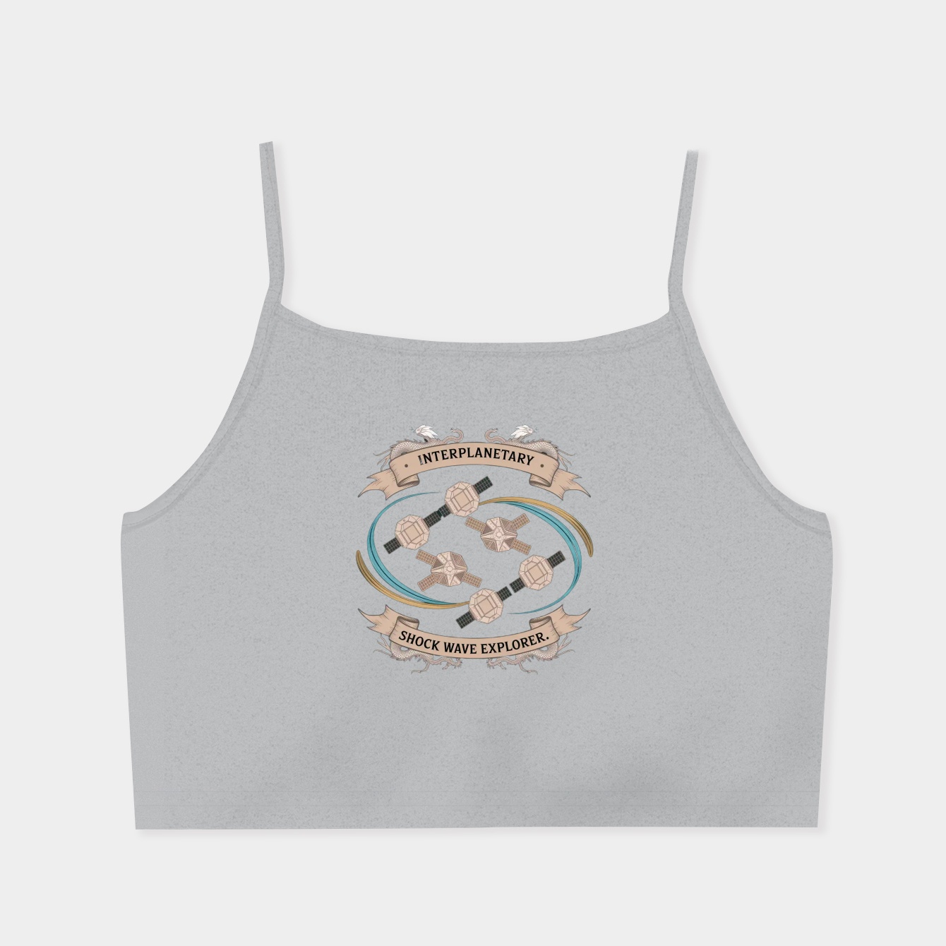 Interplanetary Shock Wave Explorer Crest Women's  Spaghetti Strap Tank Top