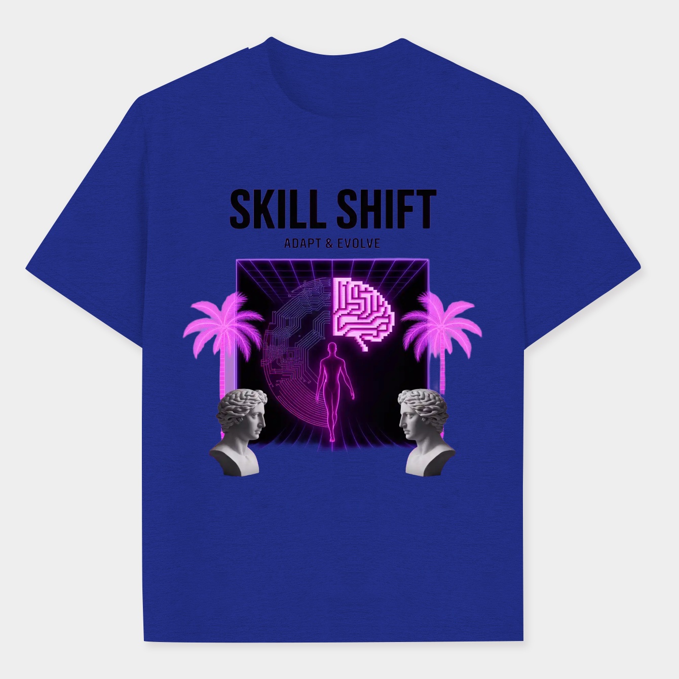 Skill Shift: Vaporwave Evolution Men's Performance Athletic T-Shirt