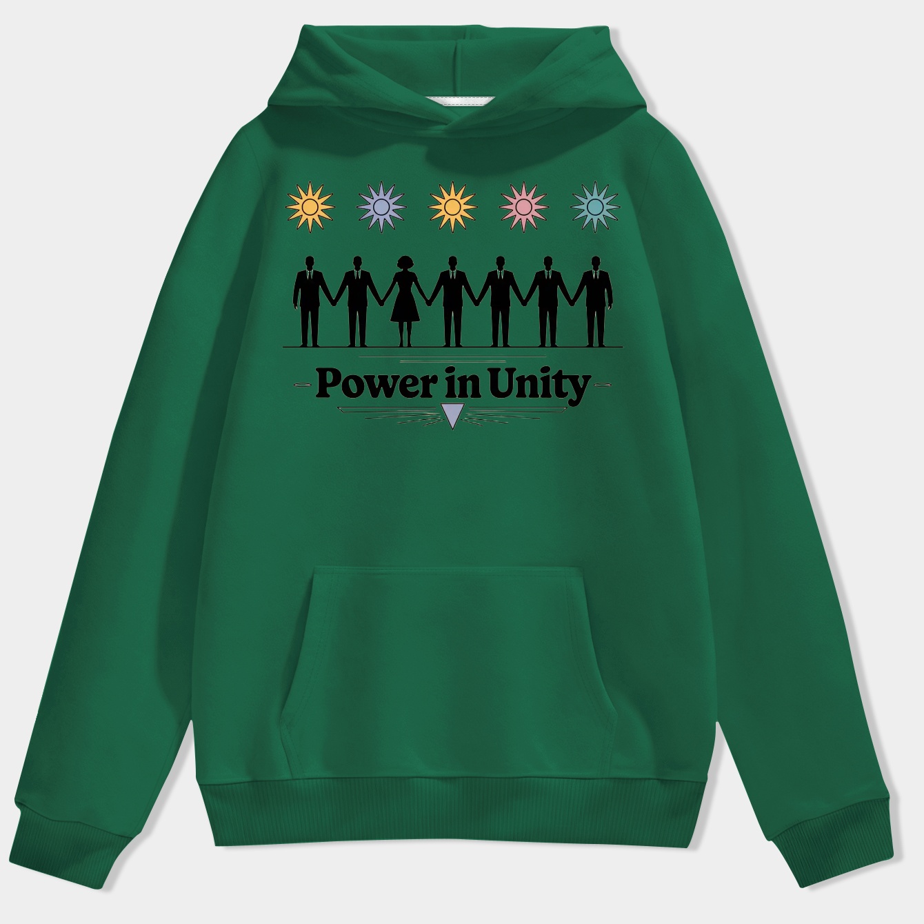 Power in Unity: Retro Tech Team Men's Hoodie