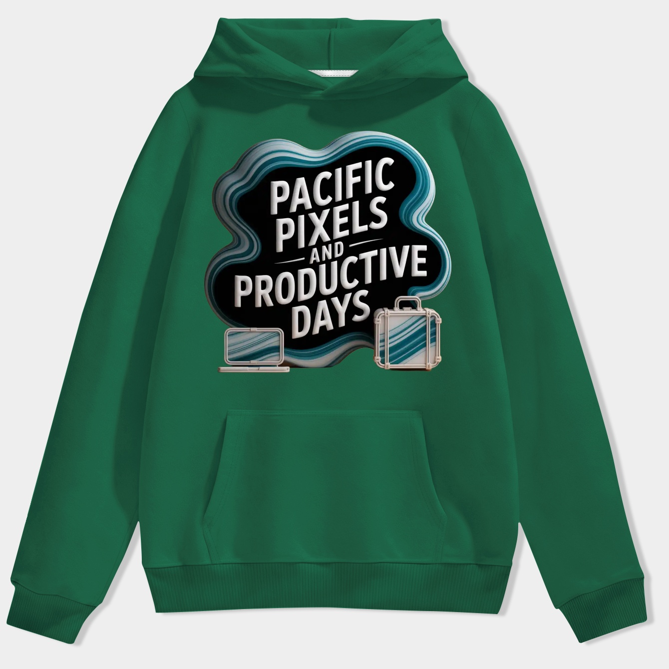 Pacific Pixels Digital Nomad Vibes Men's Hoodie