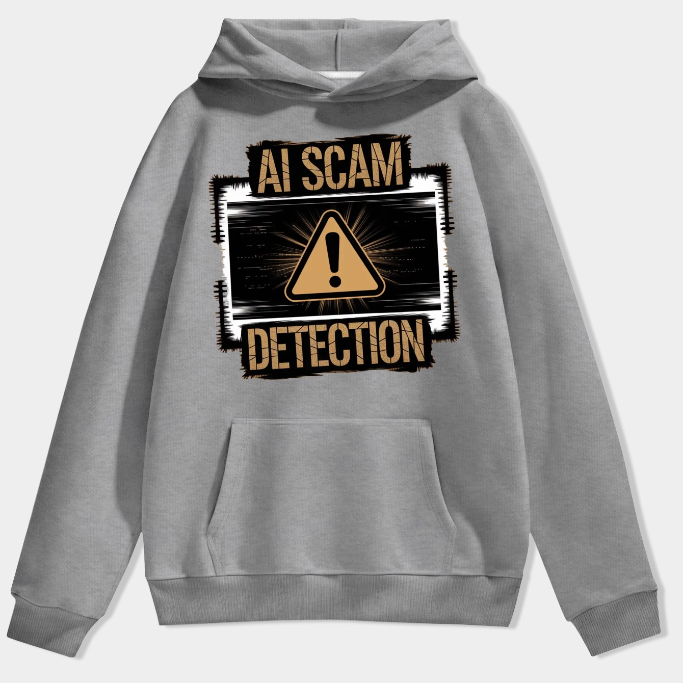 AI Scam Detection Warning Frame Men's Hoodie