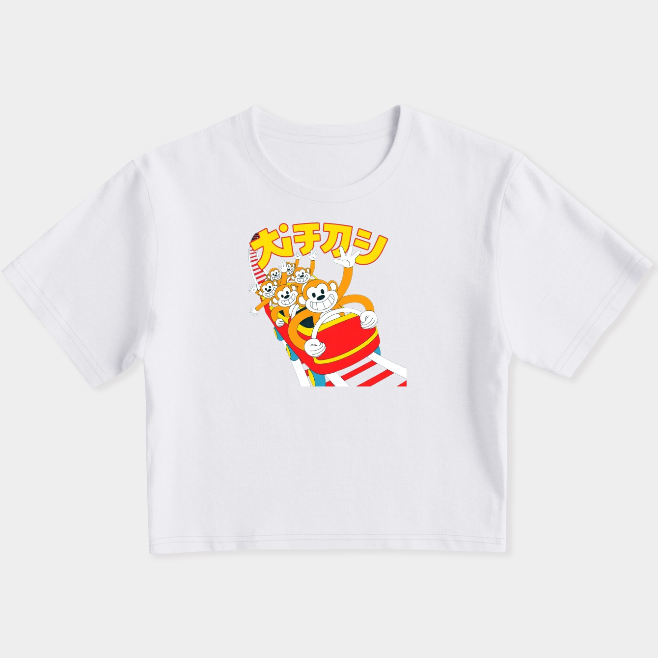 Monkey Ride Roller Coaster Fun Women's Slim Fit Baby Tee