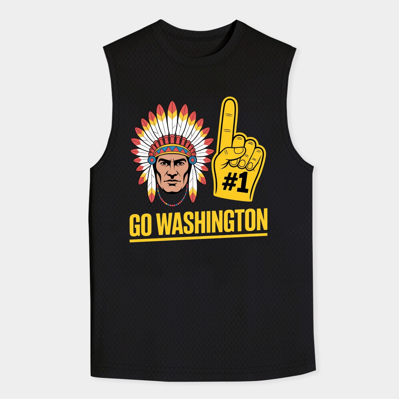 Funny Go Washington Men's Big & Tall Tank Top