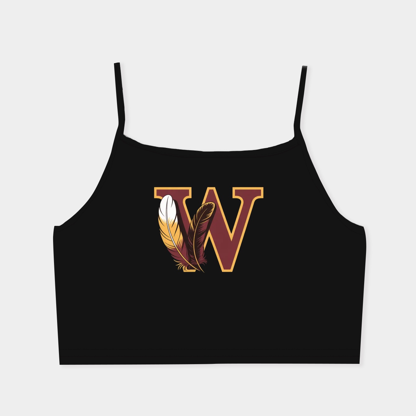 Feather-washington-commanders #58 Women's  Spaghetti Strap Tank Top