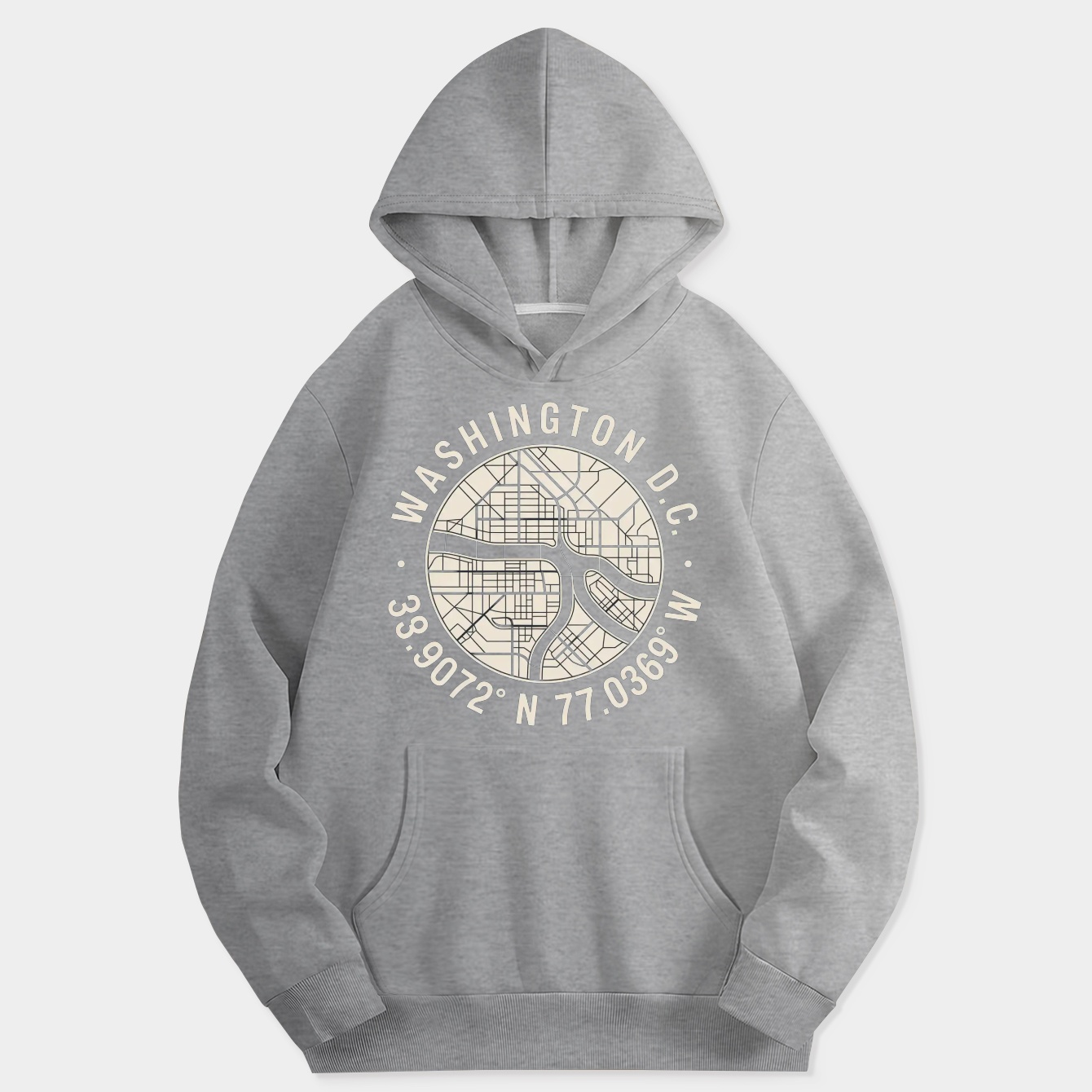Washington, D.C. Map Coordinates Women's Hoodie