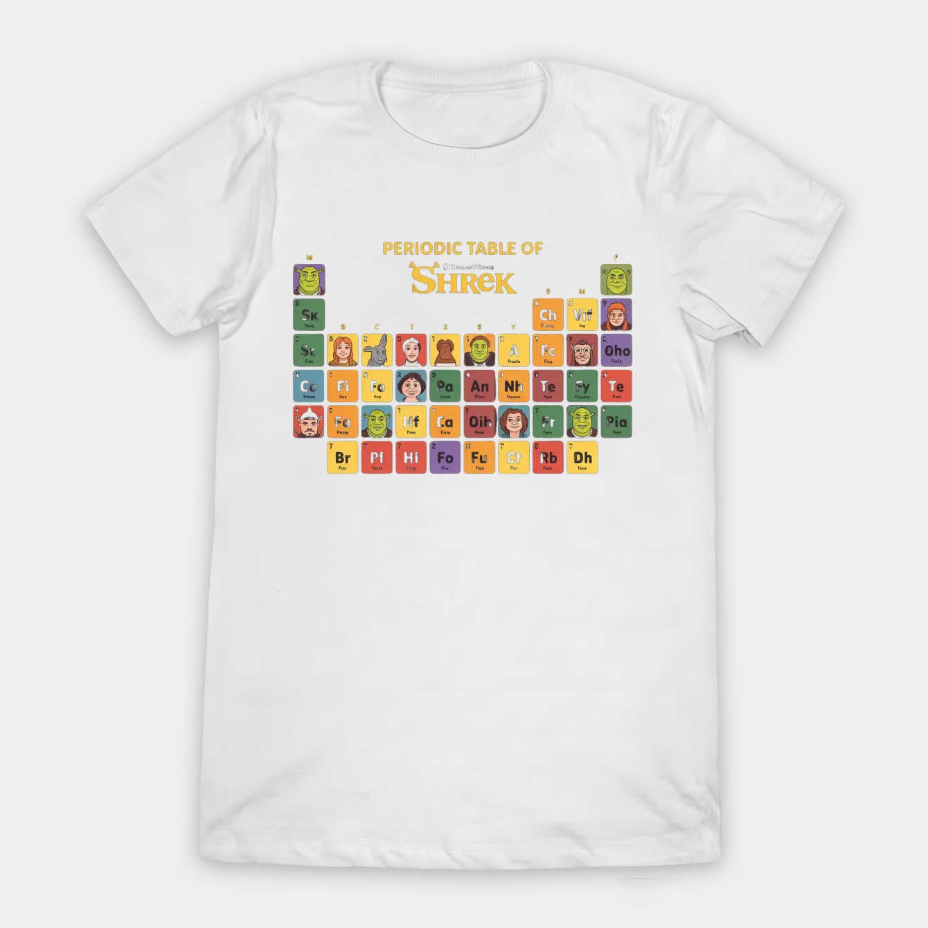 Shrek Periodic Table Of Shrek Characters Women's T-Shirt
