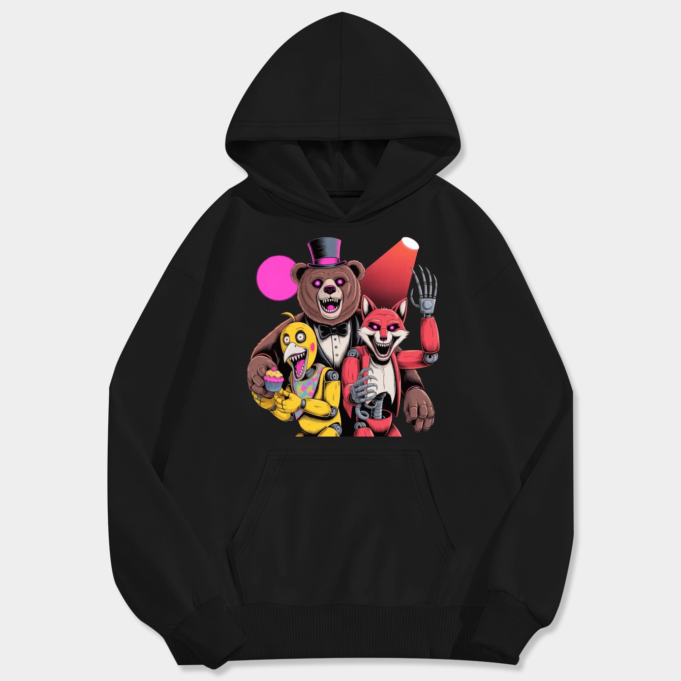 Futuristic Nightmare Freddy & Friends Men's Big & Tall Hoodie