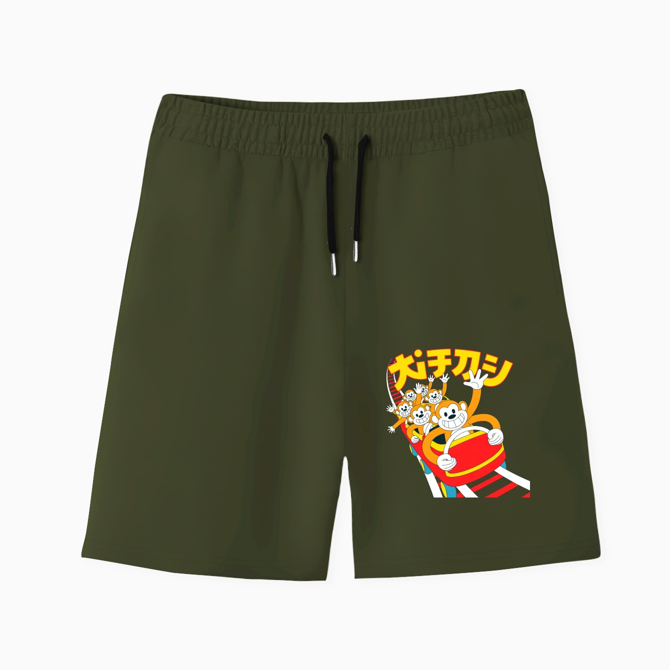 Monkey Ride Roller Coaster Fun Men's Quick-Dry Athletic Shorts