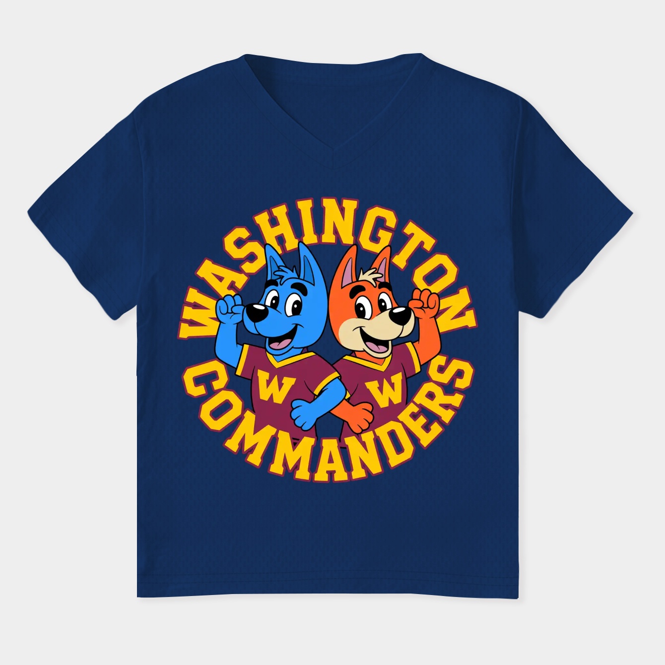 Bluey Washington Commanders Women's Plus Size V-Neck T-Shirt