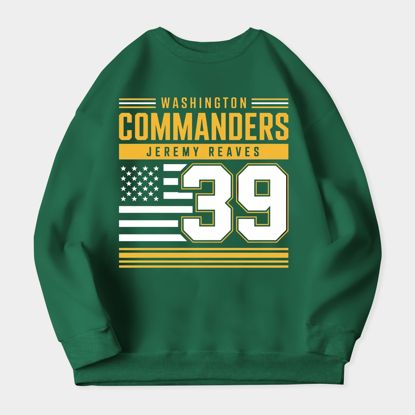Washington Commanders Jeremy Reaves 39 American Flag Football #68