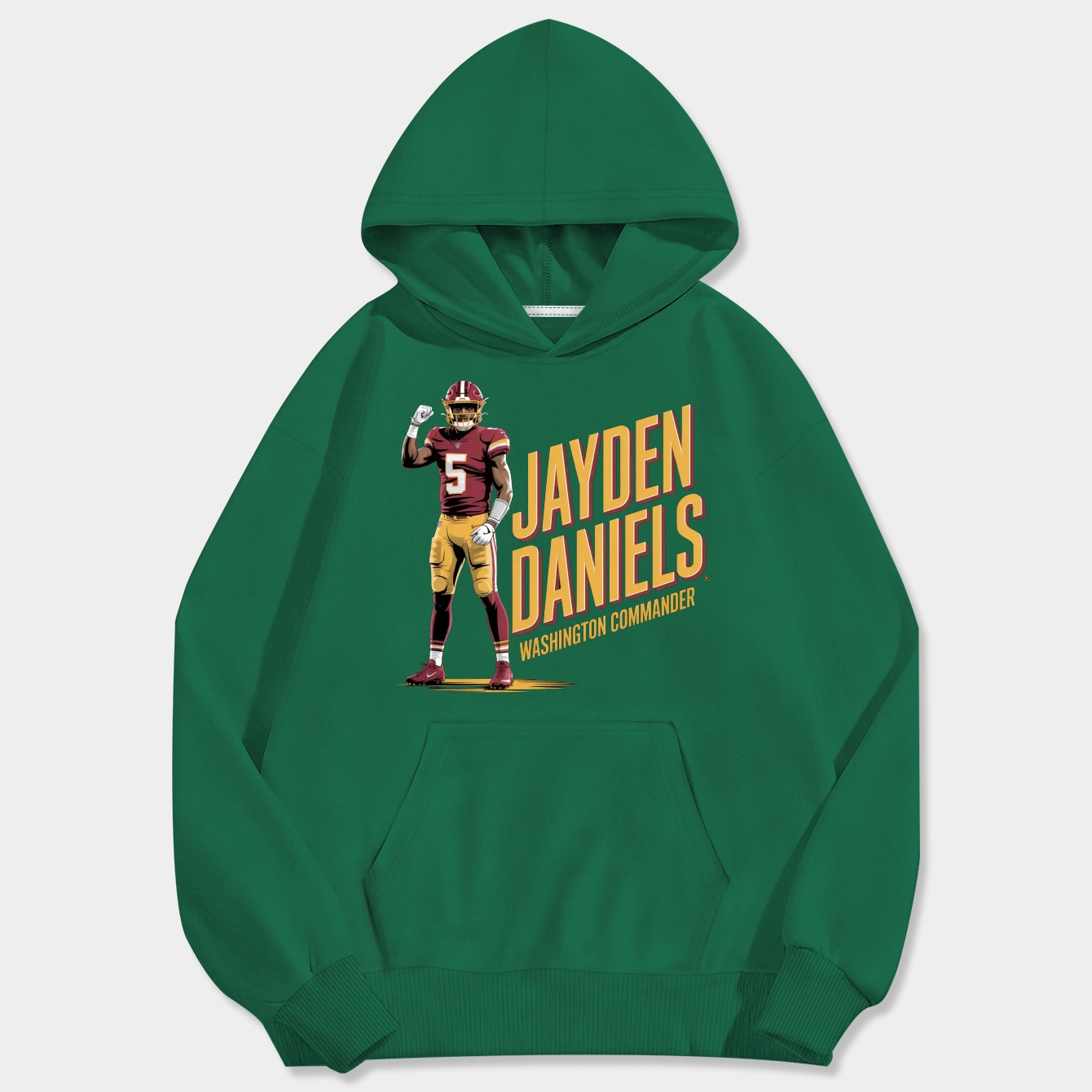 Washington Commanders Jayden Daniels Men's Big & Tall Hoodie