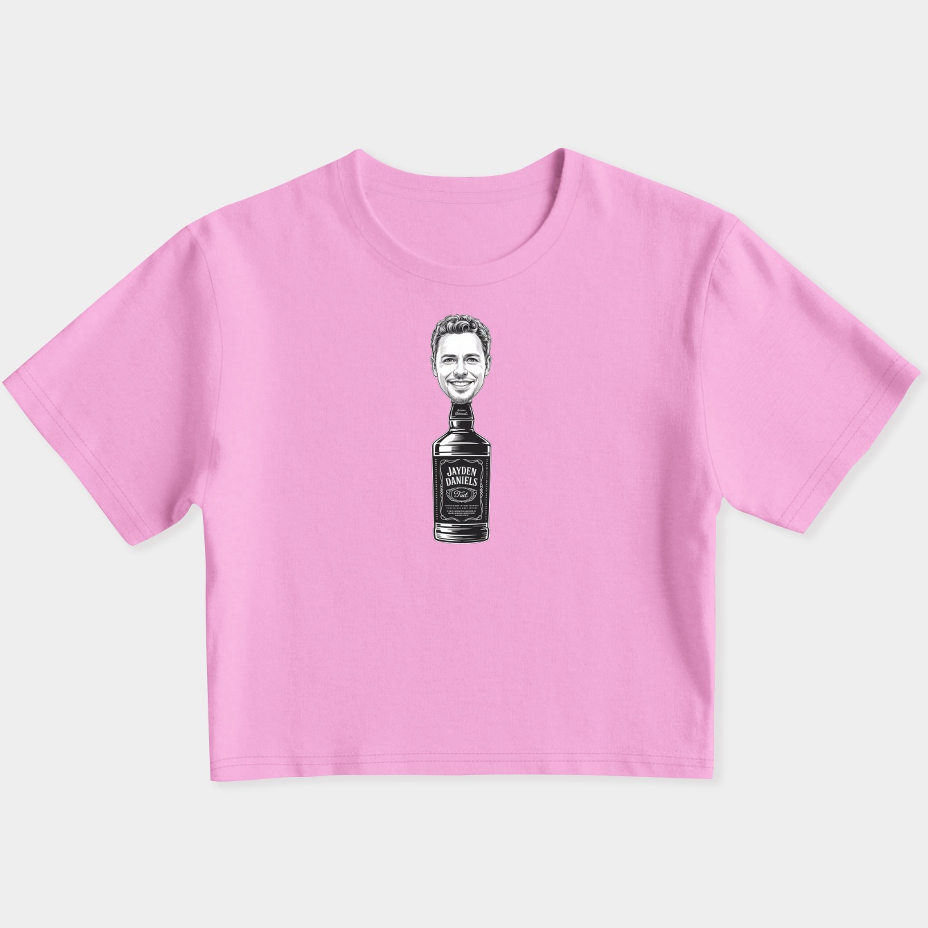 jayden daniels bottle White Women's Slim Fit Baby Tee