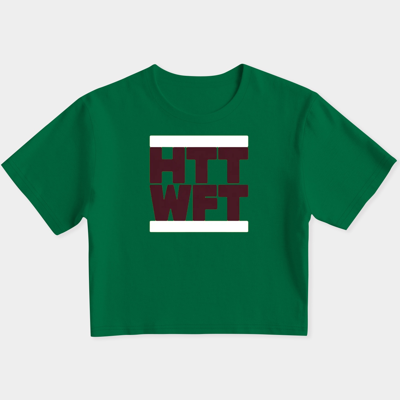 Run HTTWFT Yellow Women's Slim Fit Baby Tee