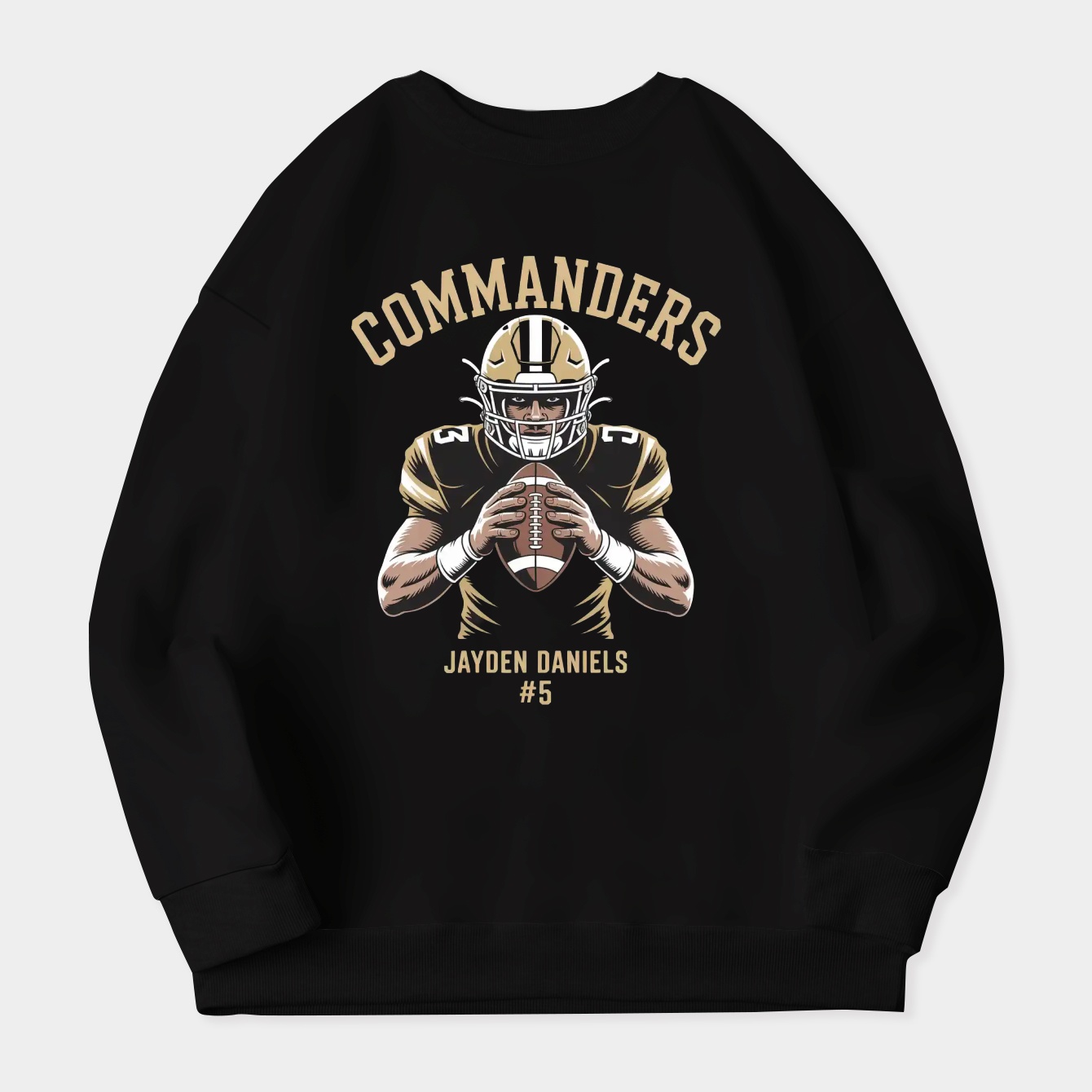 Jayden Daniels Vintage Commanders Women's Crewneck Sweatshirt