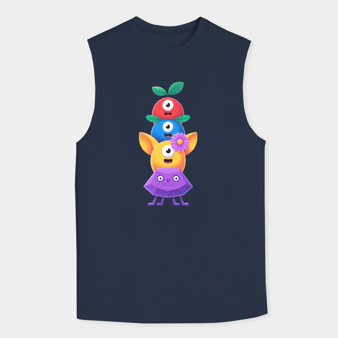 Pikmins Character Stack Design Men's Tank Top