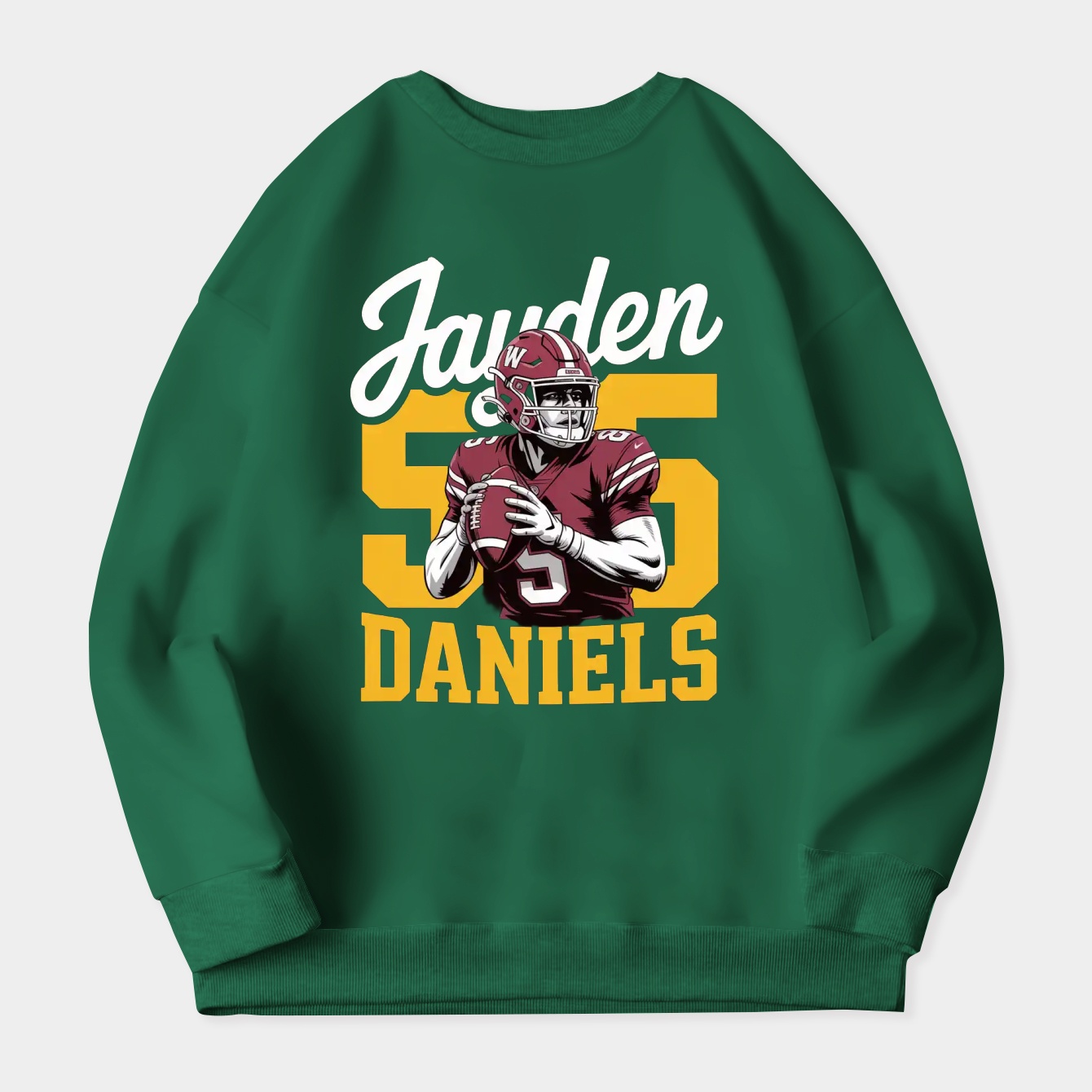 Washington Commanders Jayden Daniels Women's Plus Size Sweatshirt