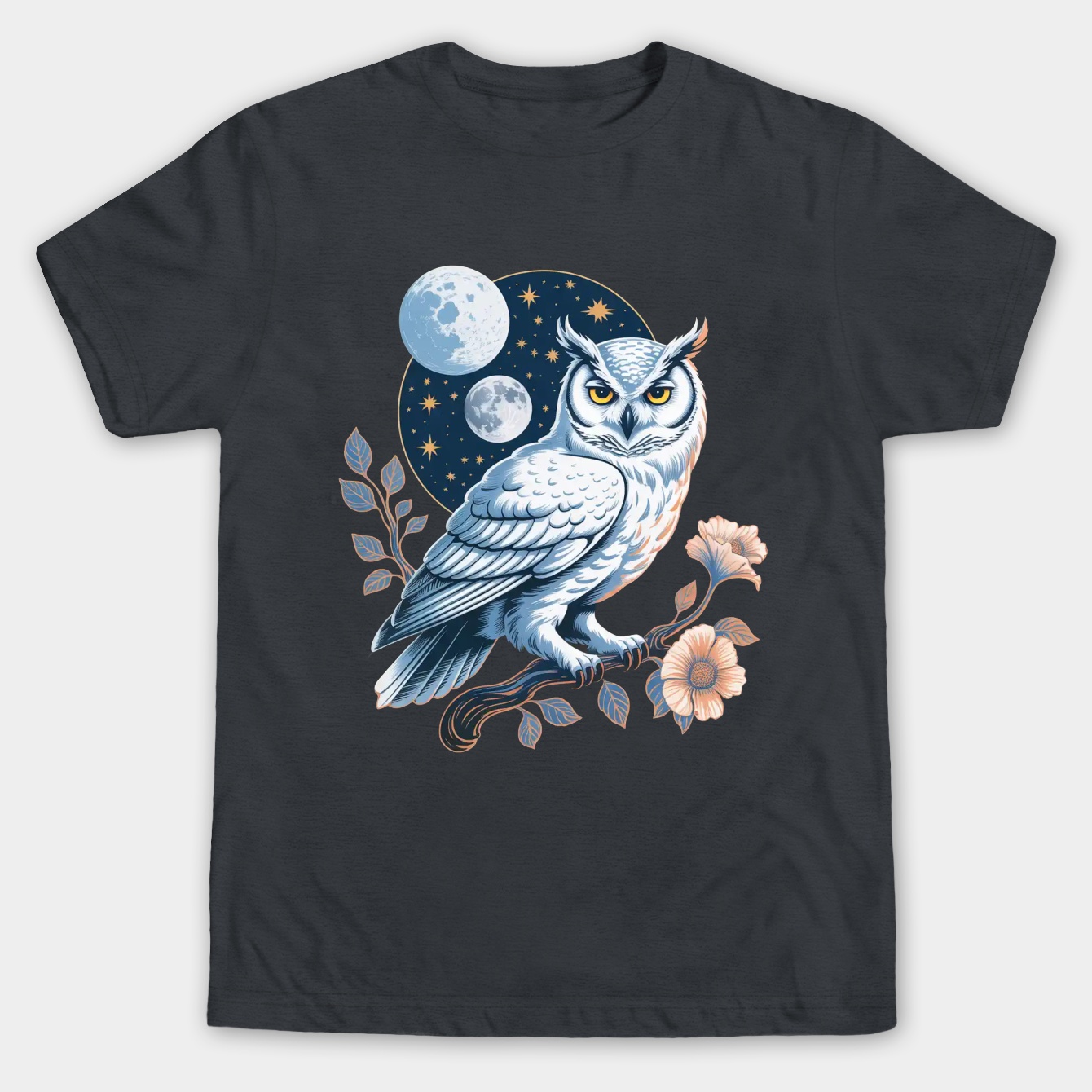 White Owl at Night Men's Big & Tall T-shirt
