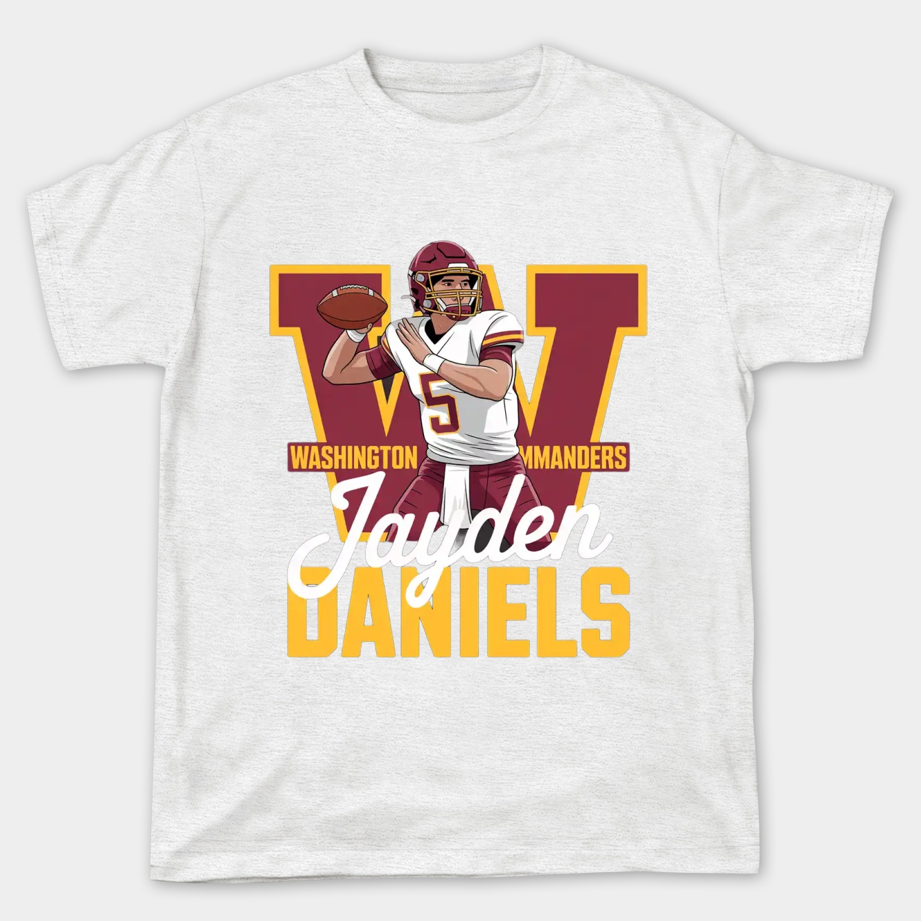 Jayden Daniels Washington Commanders Women's Plus Size T-shirt