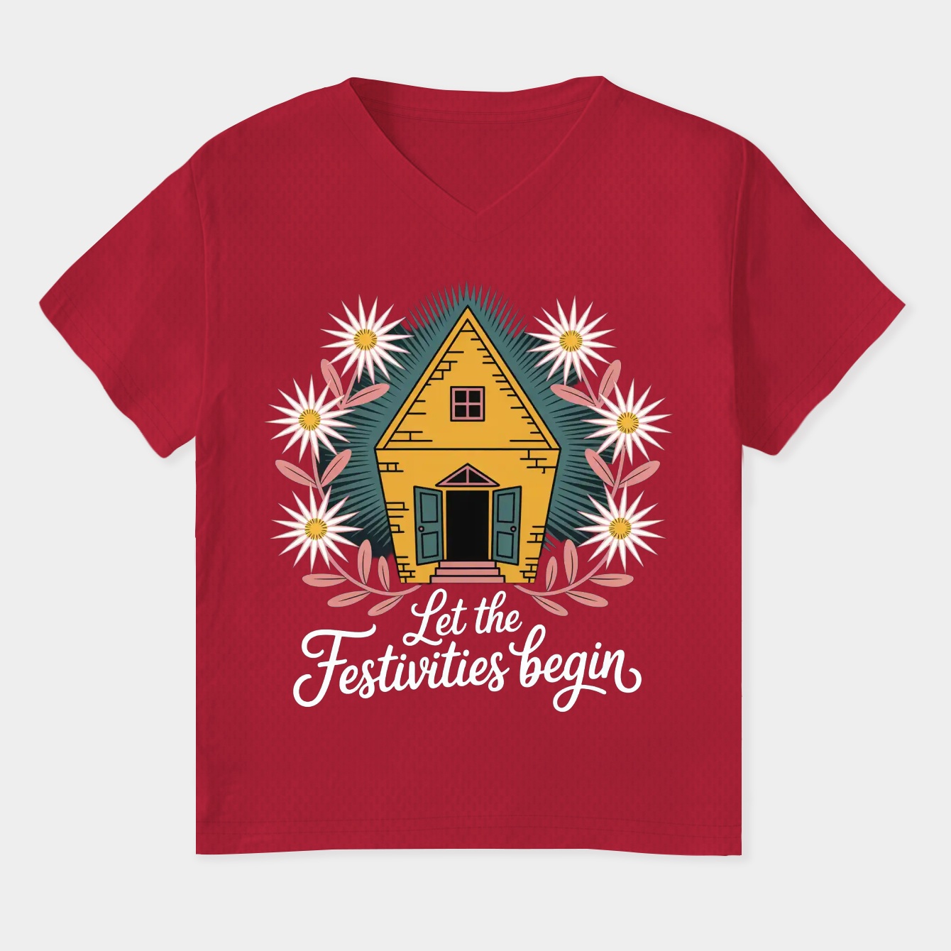 Festivities Women's Plus Size V-Neck T-Shirt