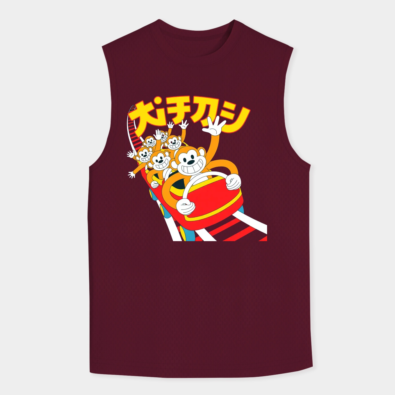 Monkey Ride Roller Coaster Fun Men's Tank Top