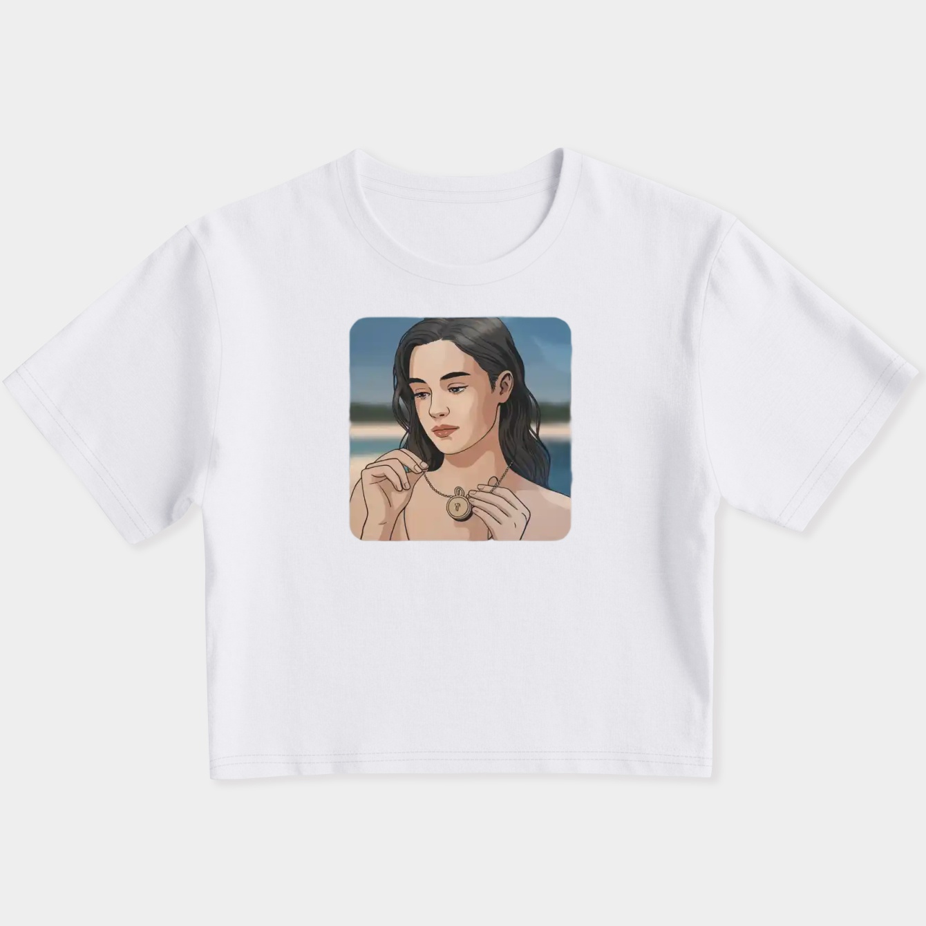 madison beer locket Women's Slim Fit Baby Tee