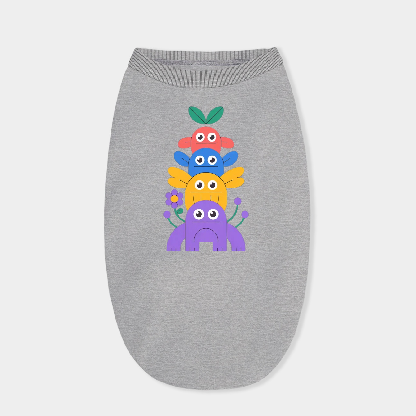Pikmin Character Stack Design Dog Shirt