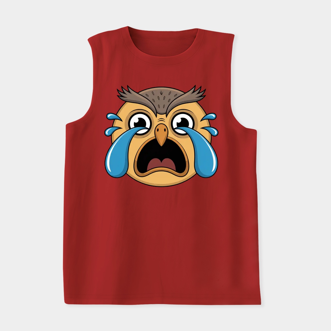 Panic Cry Hooty Face Women's Soft Tank Top