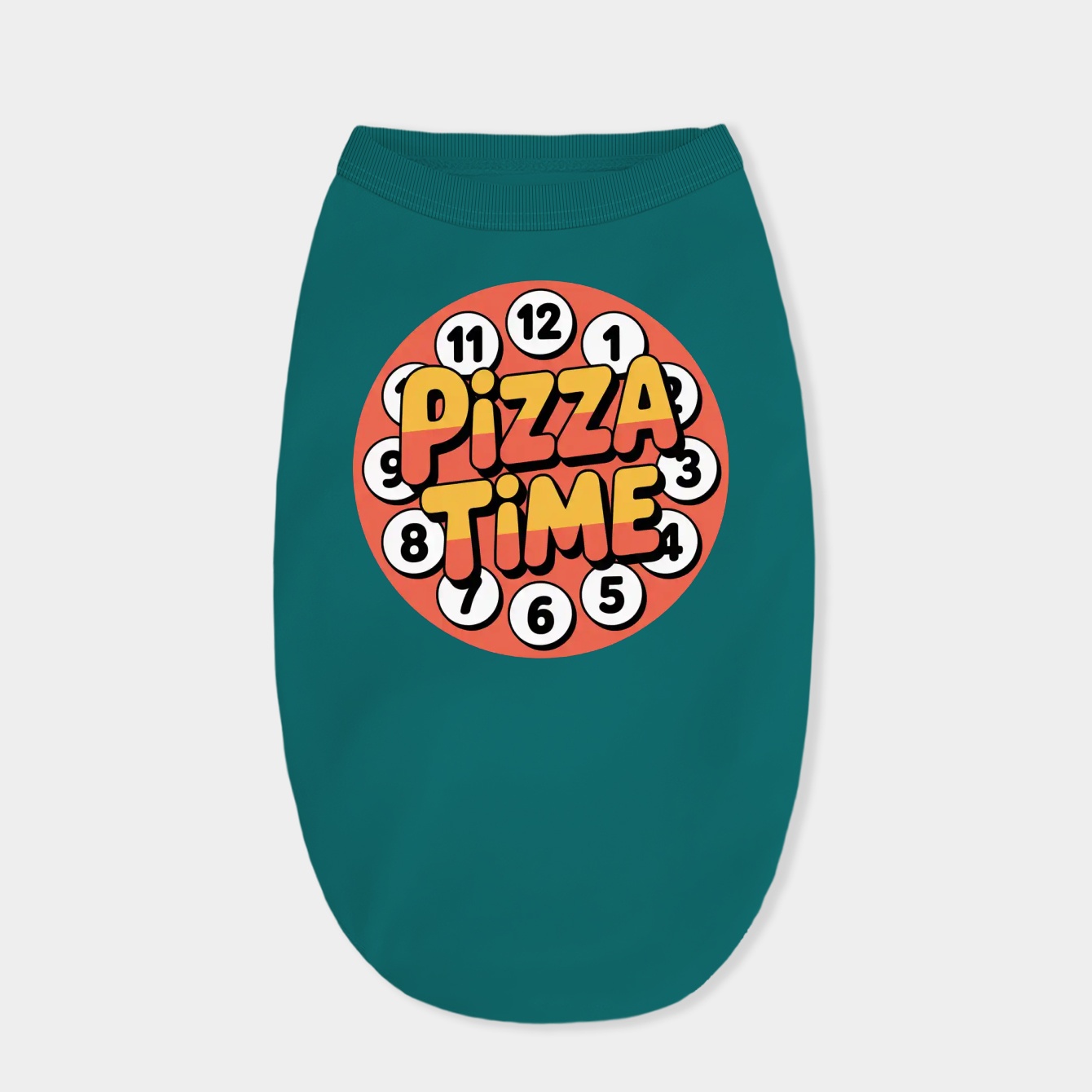 CoPizza Time Clock Dog Shirt