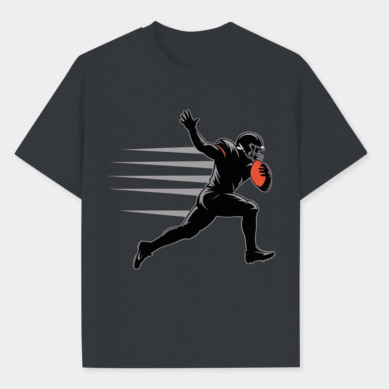 Touchdown Black Silhouette Men's Performance Athletic T-Shirt