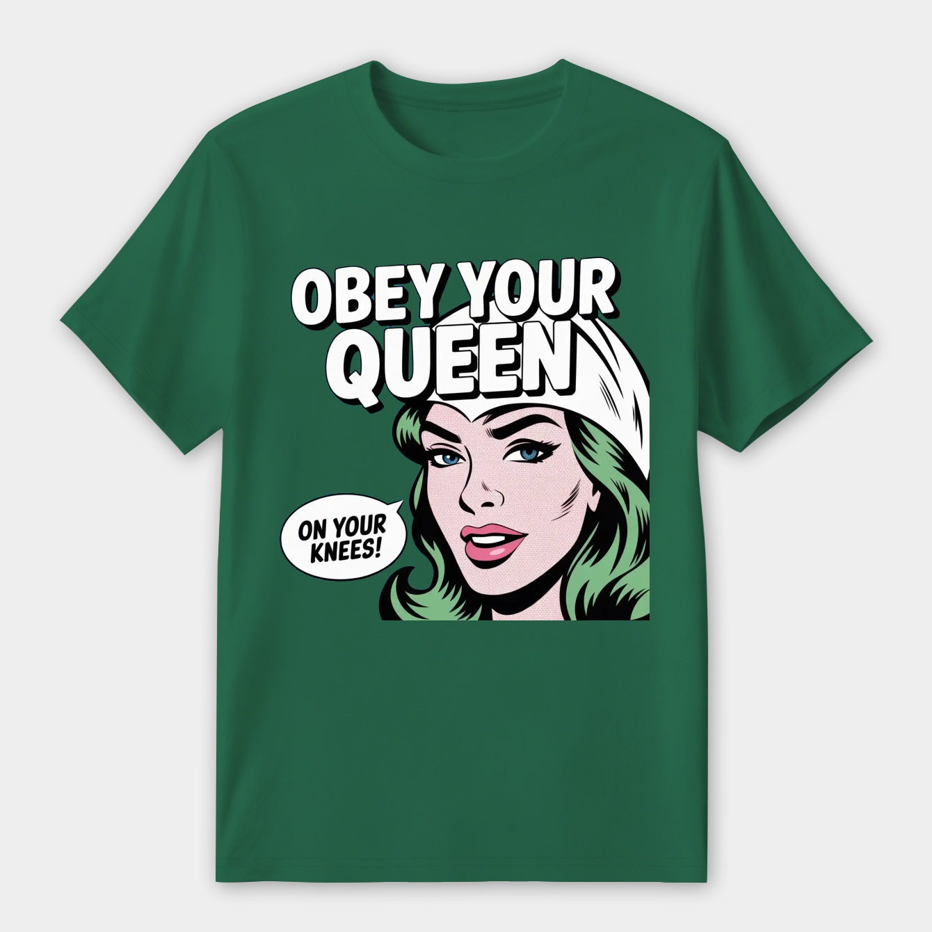 Obey Your Queen Comic Style Women's Premium Soft T-Shirt