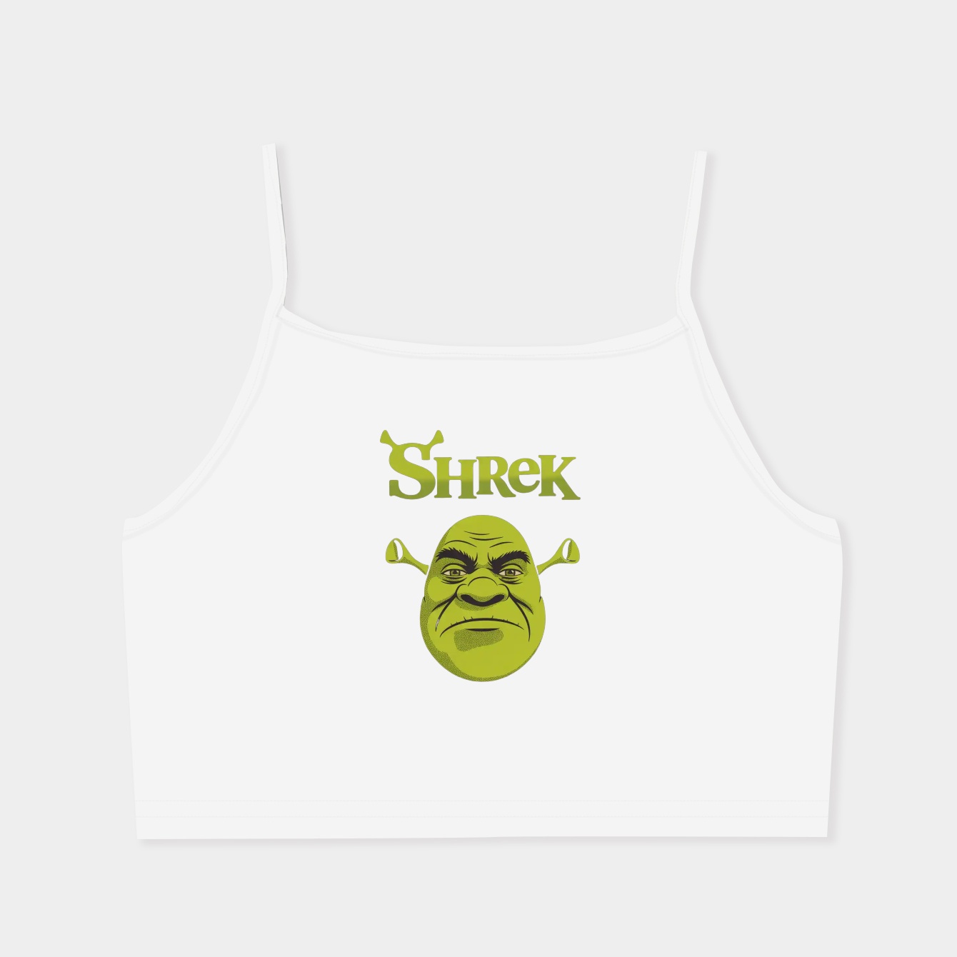 Shrek Grumpy Green Comic Art Women's  Spaghetti Strap Tank Top