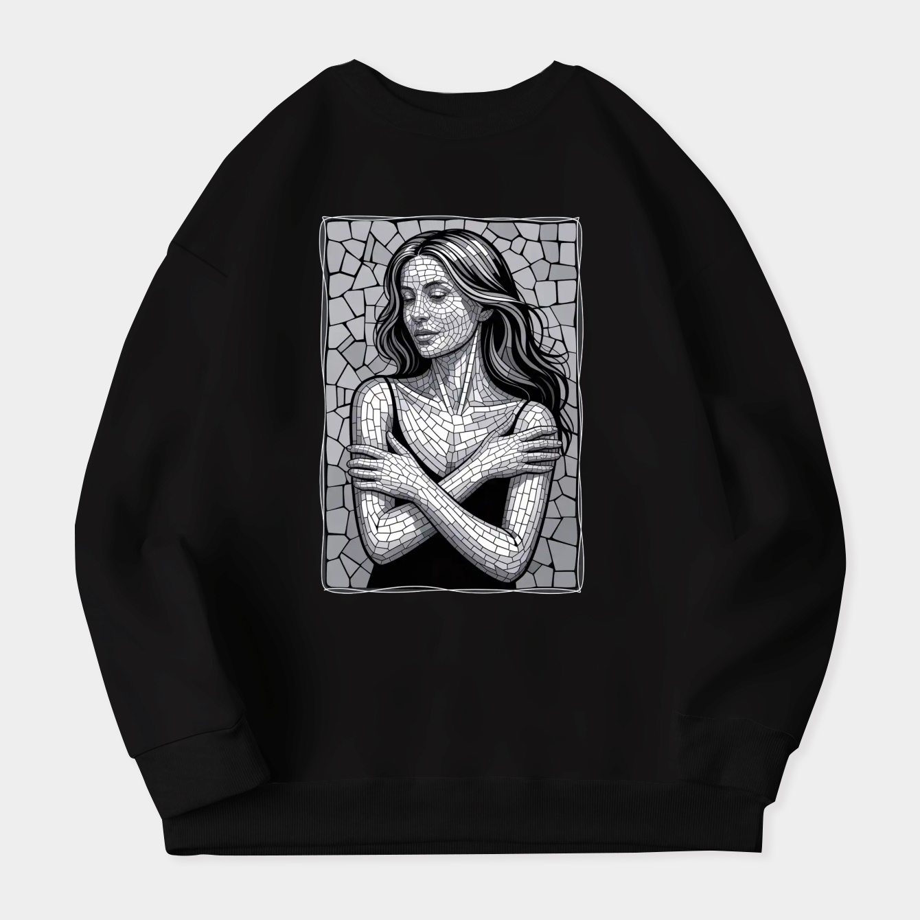 Aaliyah Mosaic Women's Plus Size Sweatshirt
