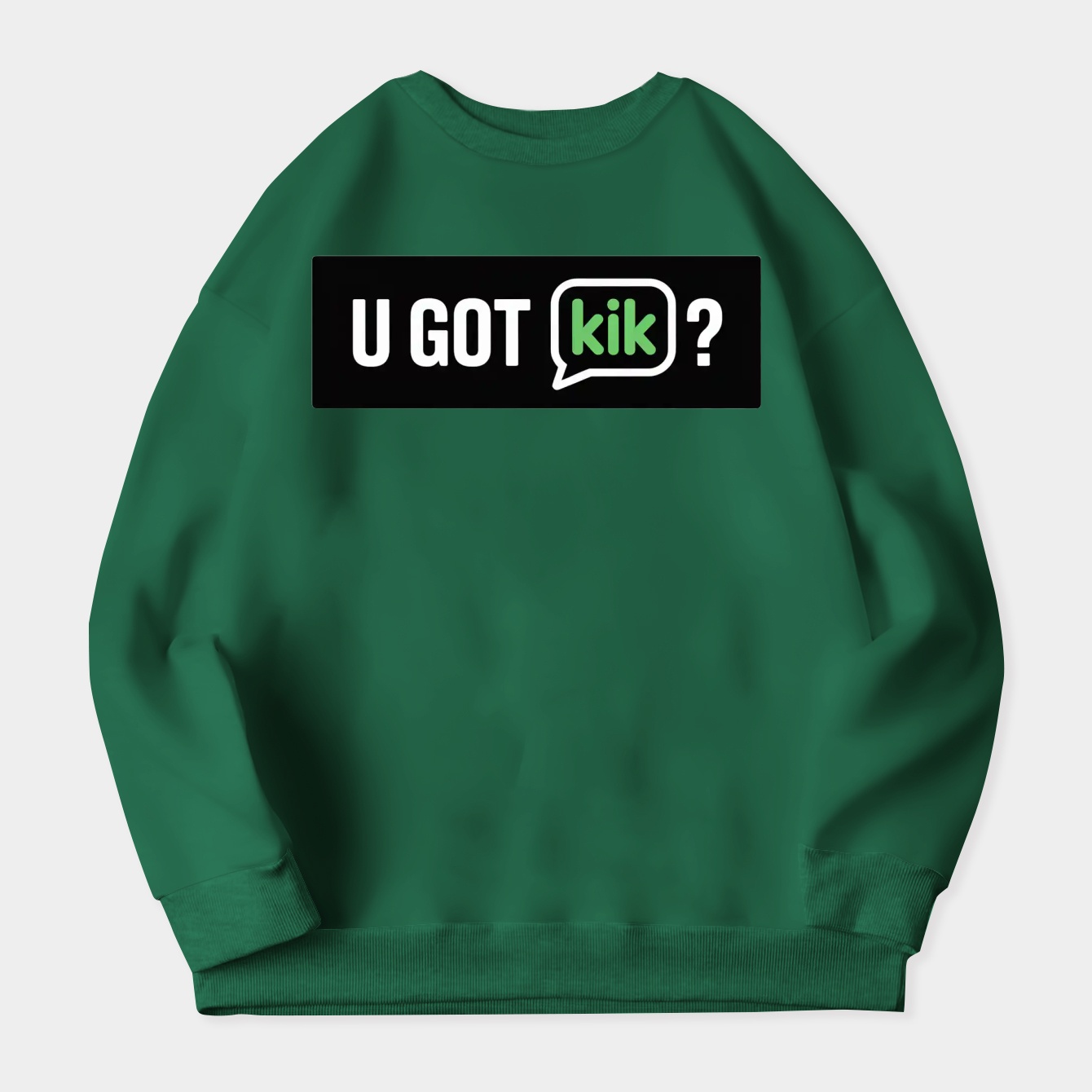 U got kik? Women's Crewneck Sweatshirt