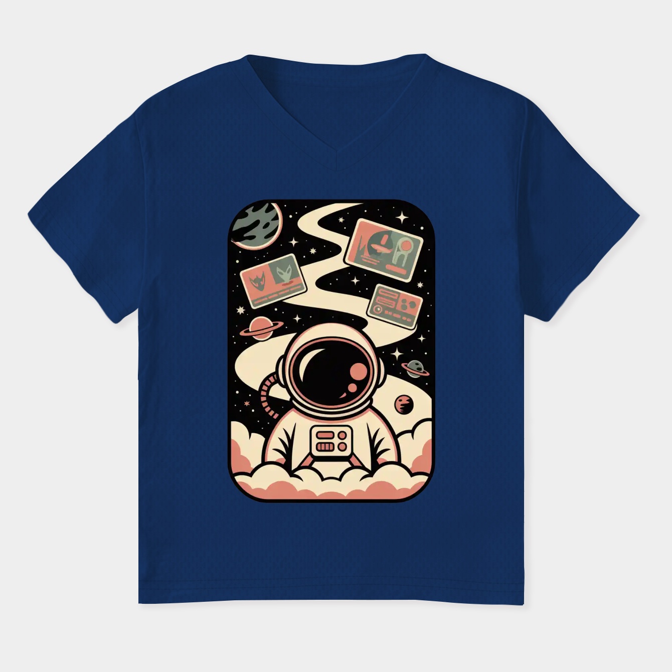 Interstellar Explorer V2 Women's Plus Size V-Neck T-Shirt