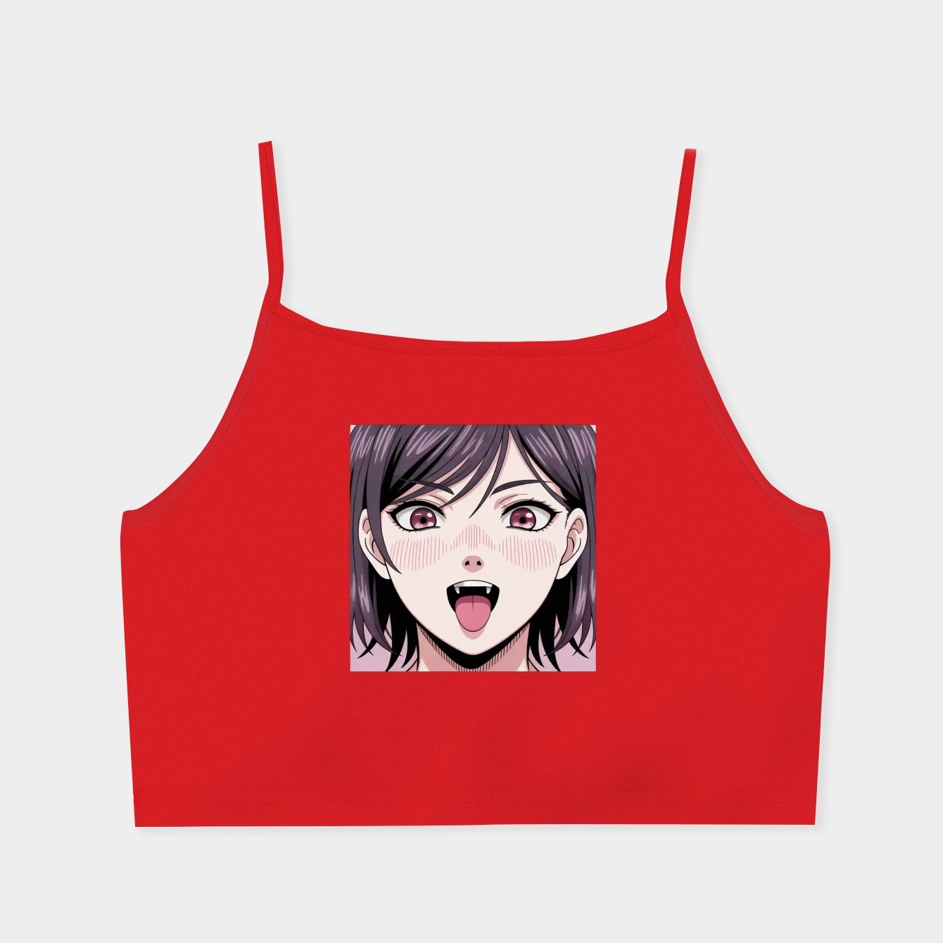Ahegao Women's  Spaghetti Strap Tank Top