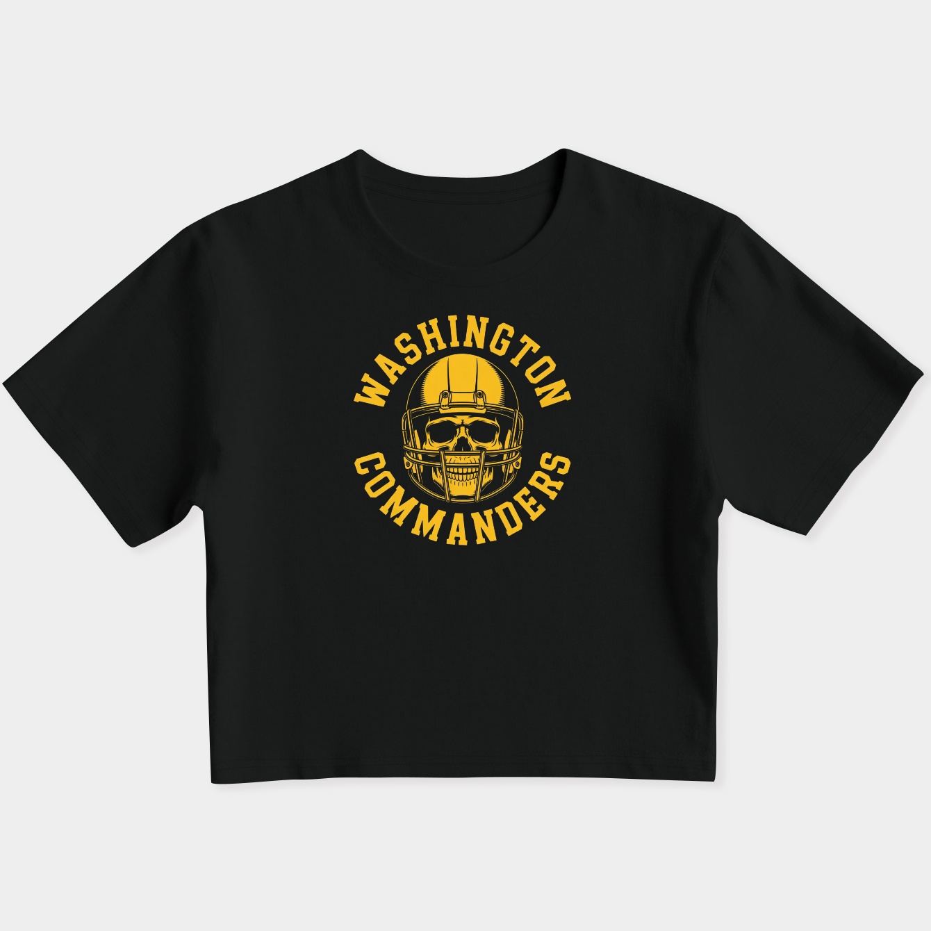 Washington Commanders Skull Women's Slim Fit Baby Tee