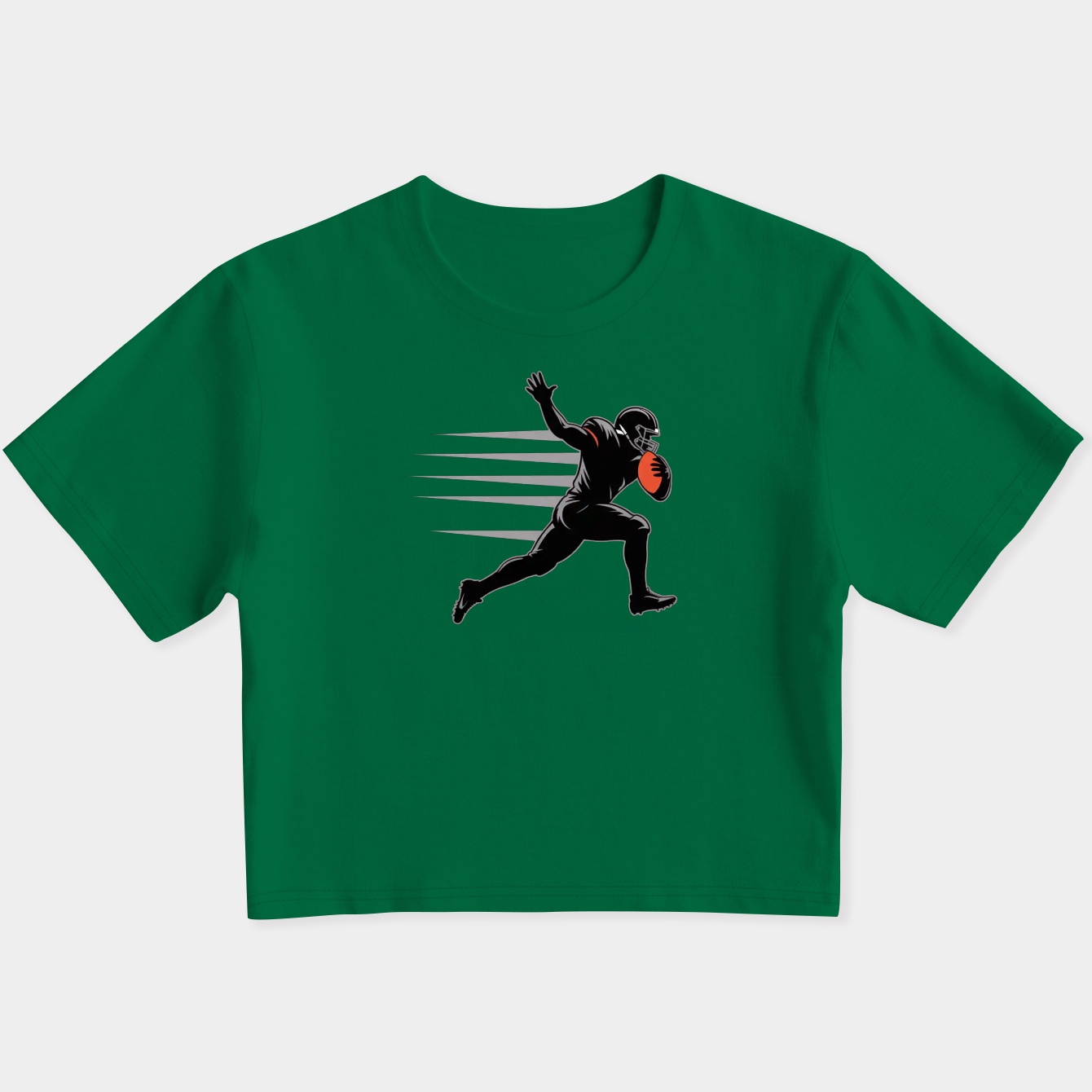 Touchdown Black Silhouette Women's Slim Fit Baby Tee