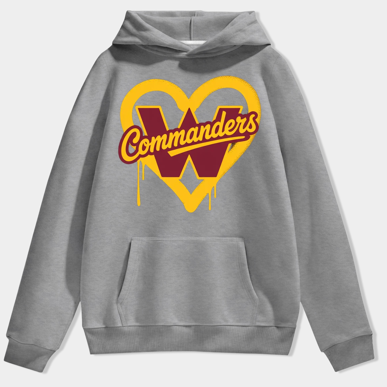 Washington Commanders Heart Logo Men's Hoodie