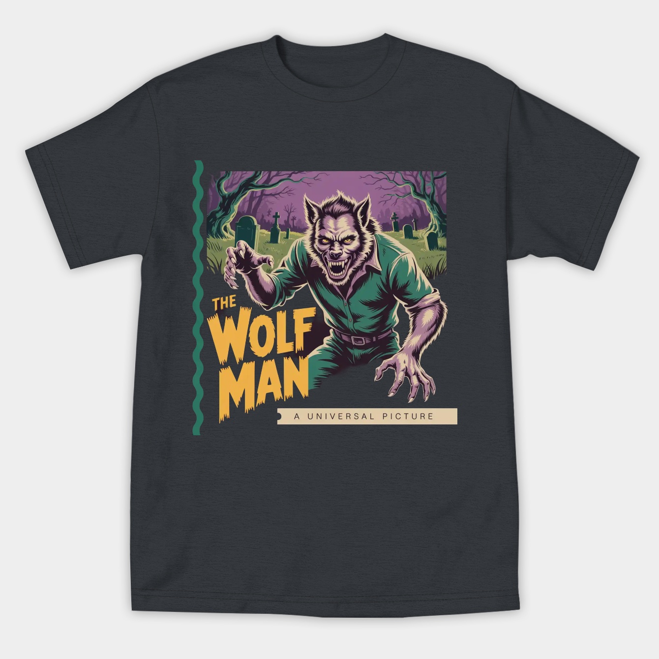 The Wolf Man Movie Poster Women's Athletic Performance T-Shirt