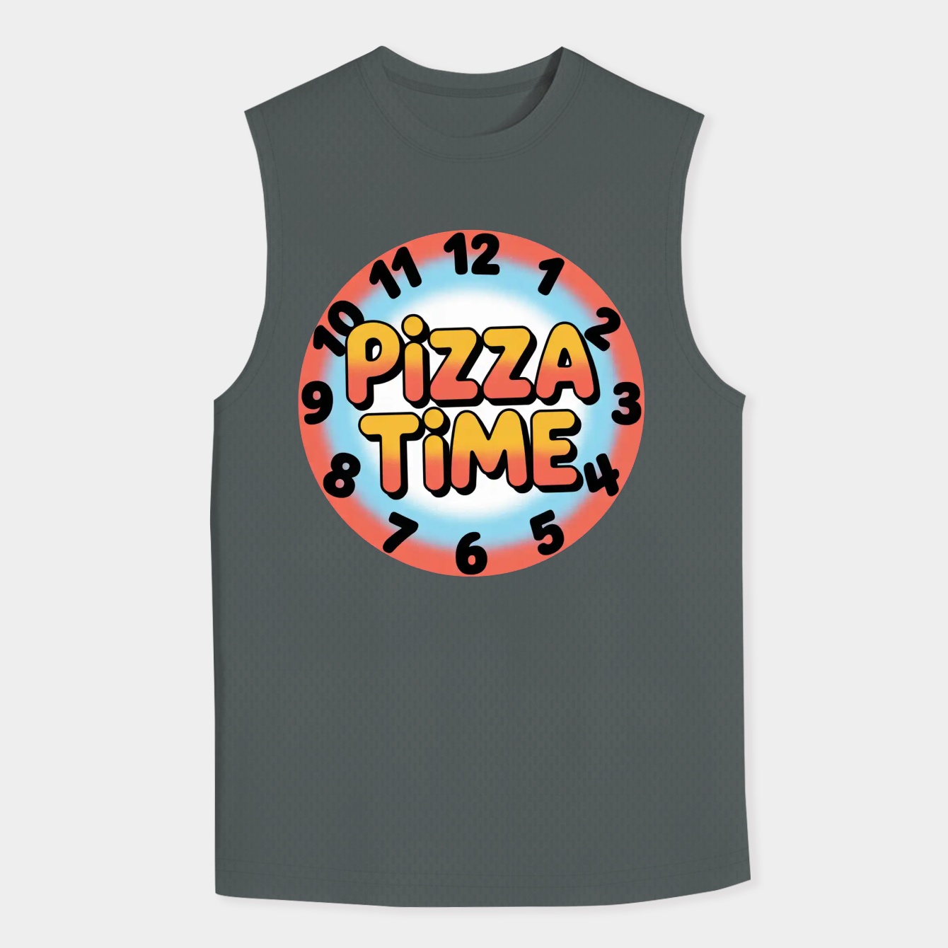 Pizza Time Clock Men's Big & Tall Tank Top