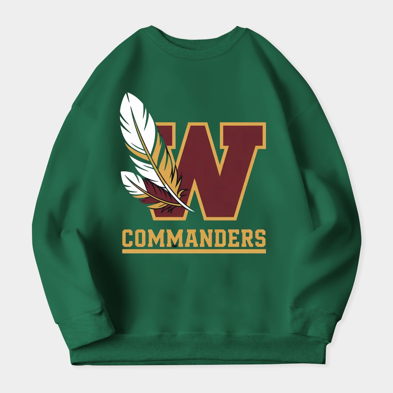 Feathers Washington Commanders #97 Women's Plus Size Sweatshirt
