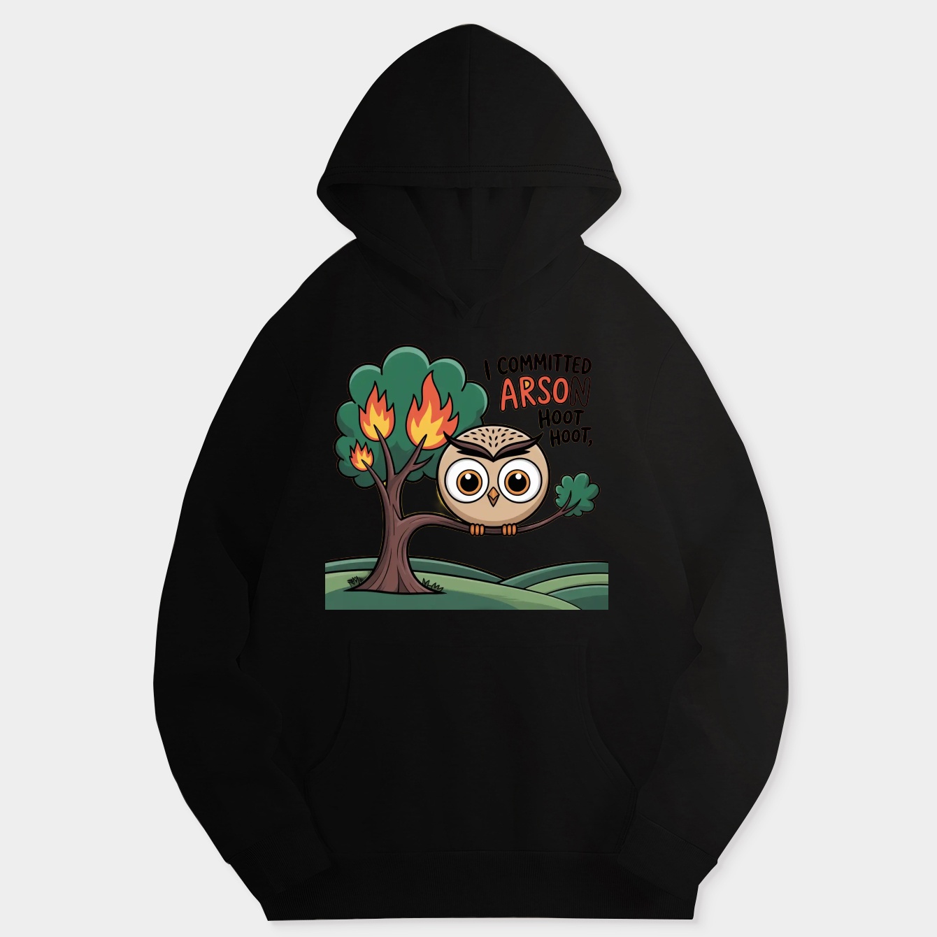 Hooty Commits Arson! Women's Hoodie