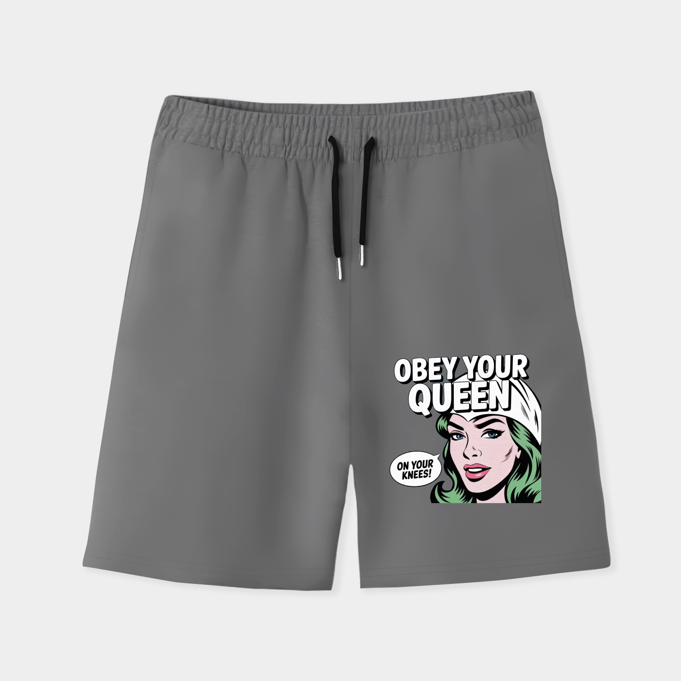 Obey Your Queen Comic Style Men's Quick-Dry Athletic Shorts