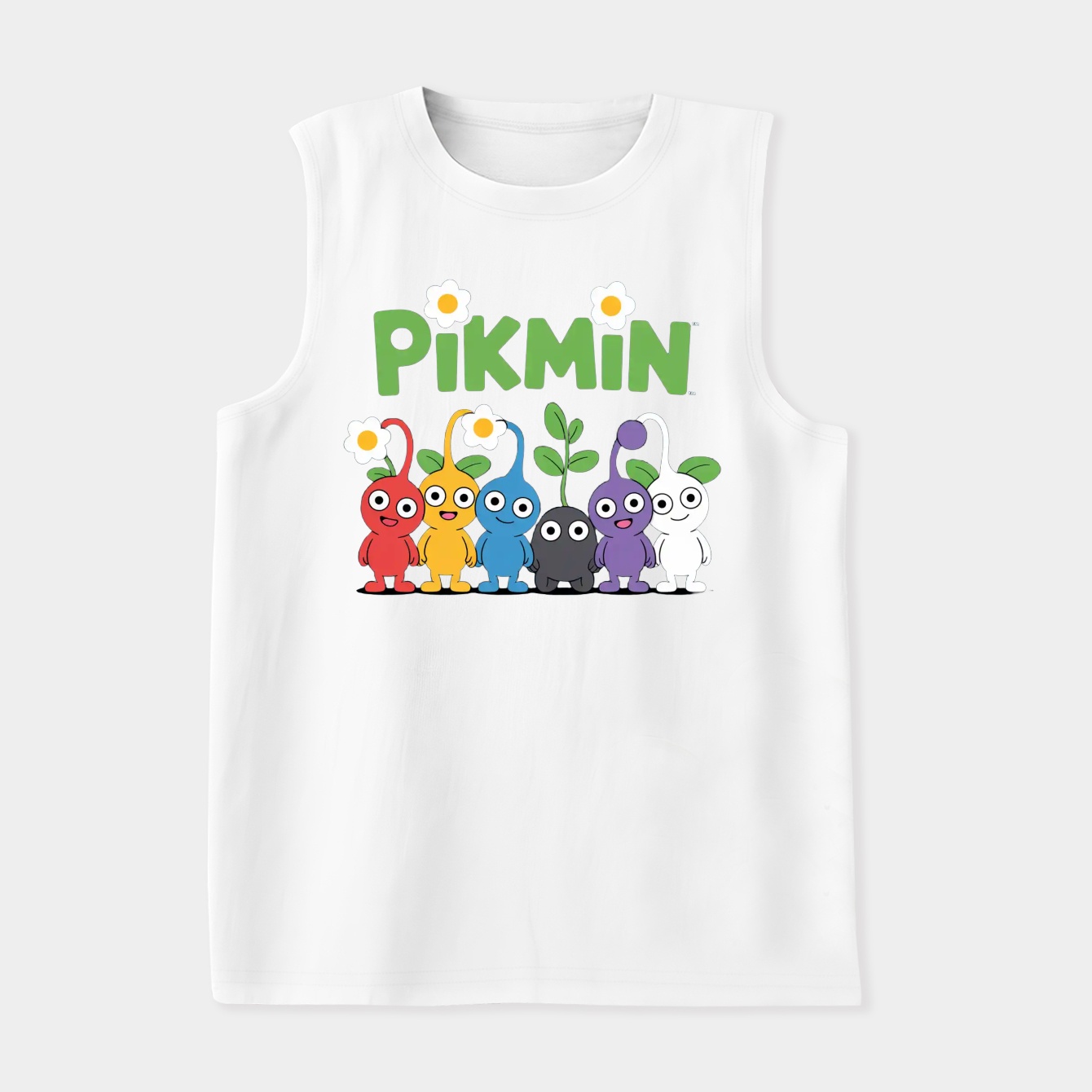 Pikmin lineup under green logo
