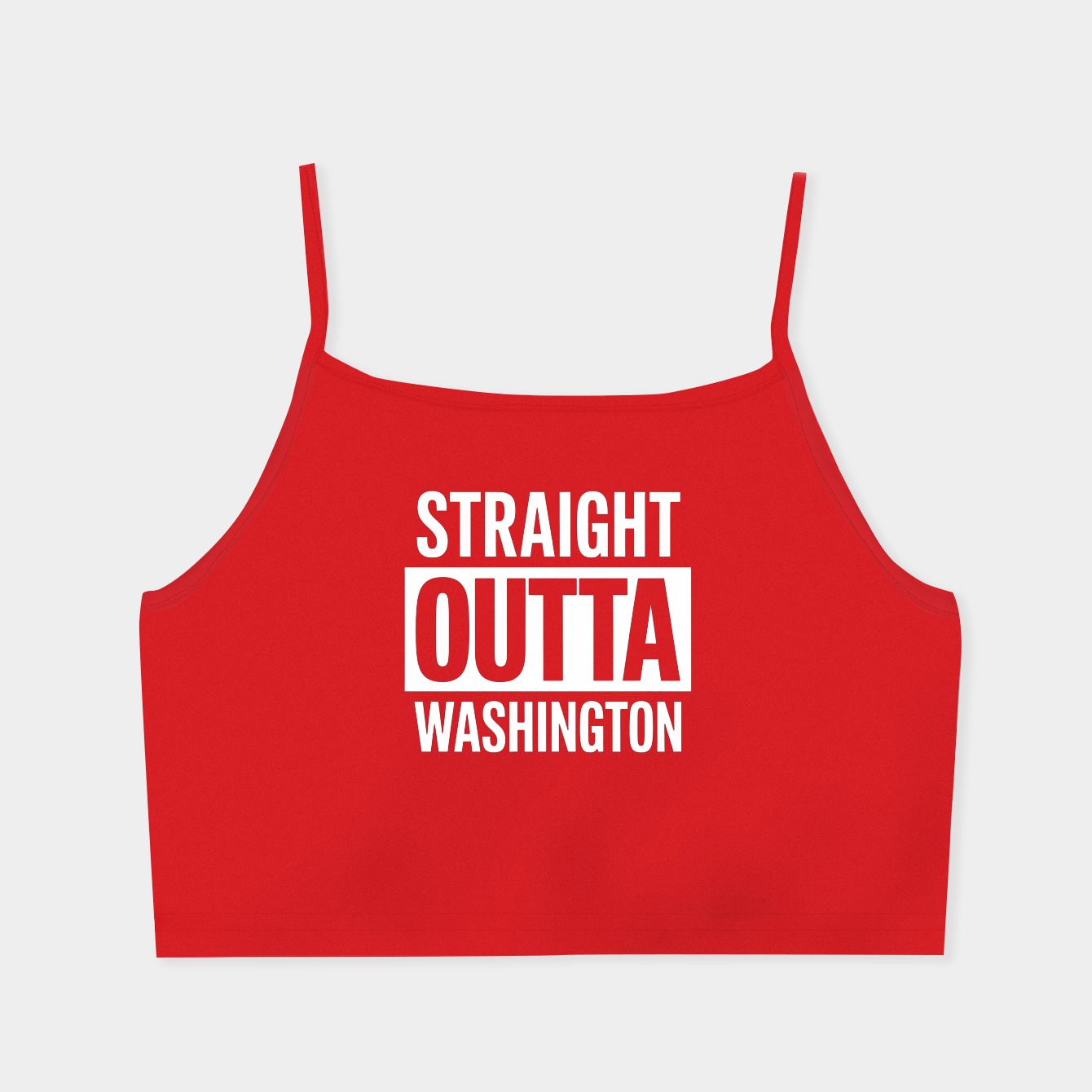 Straight Outta Washington Women's  Spaghetti Strap Tank Top
