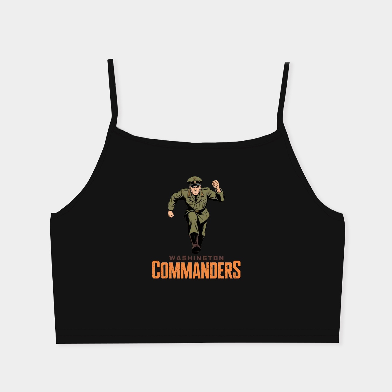 Commanders Retro Comic Book Style Logo 2 Women's  Spaghetti Strap Tank Top
