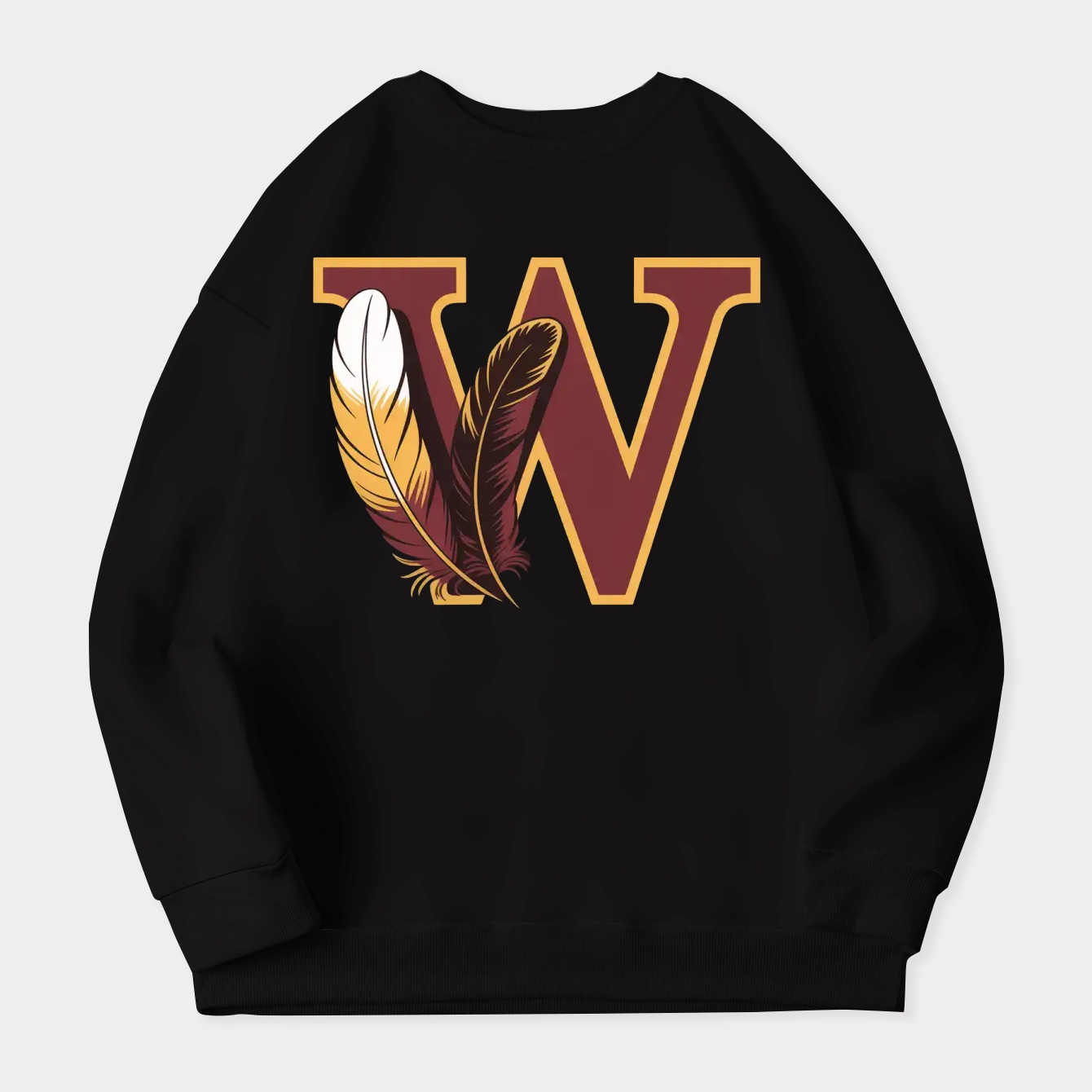 Feather-washington-commanders #58 Women's Crewneck Sweatshirt