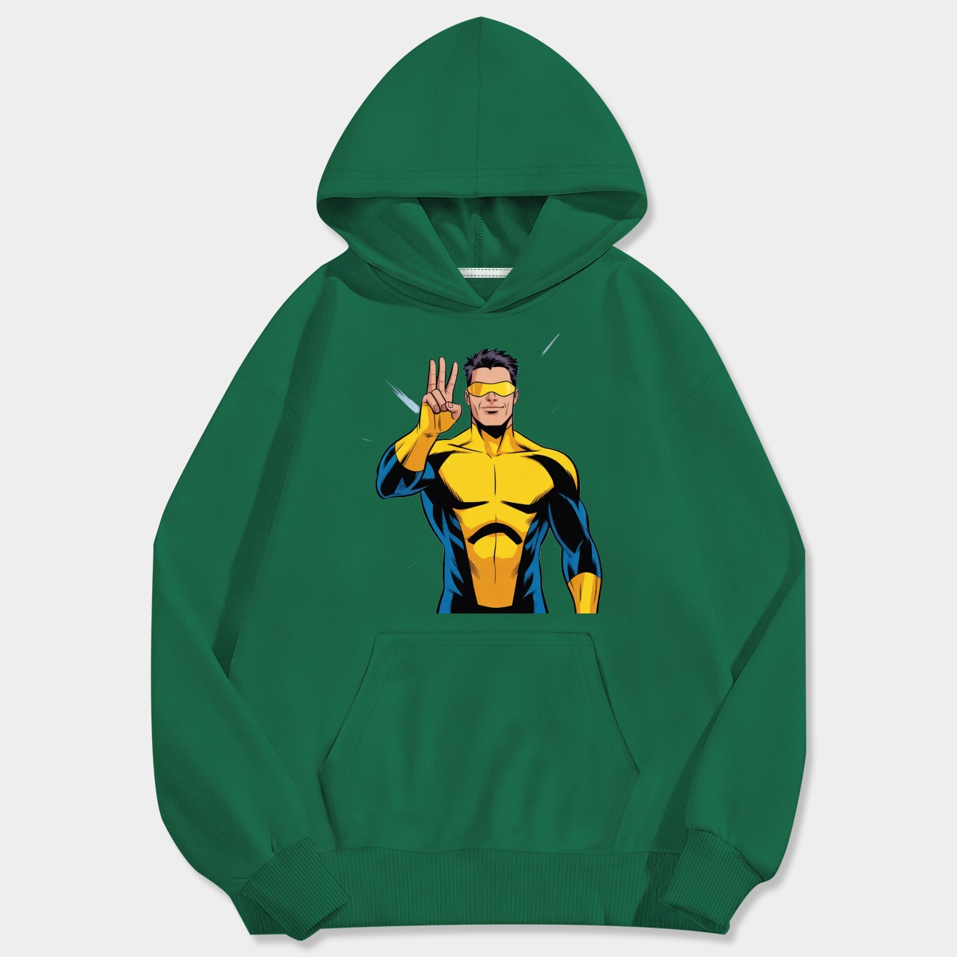 invincible hero dynamic pose Men's Big & Tall Hoodie