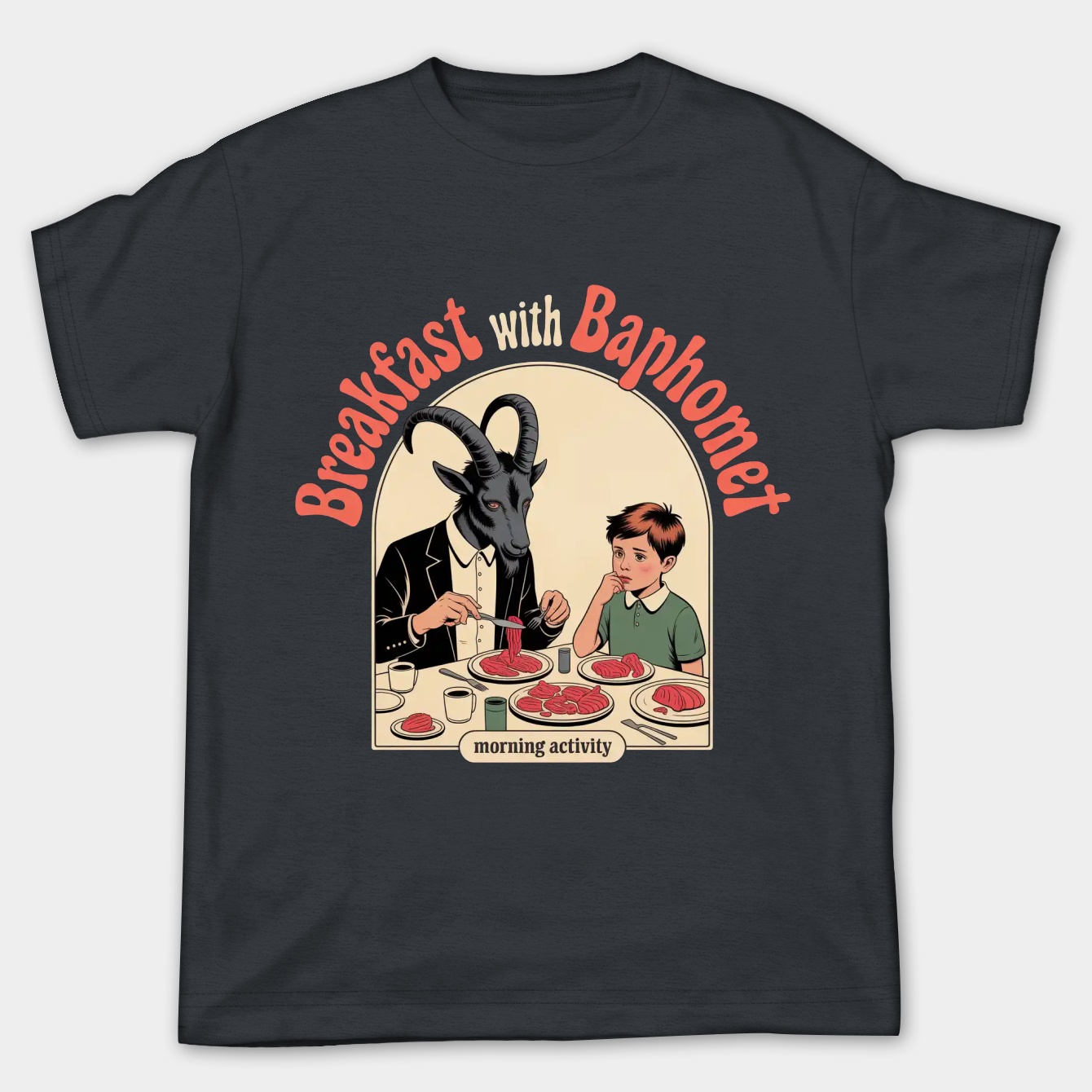Breakfast with Baphomet Women's Plus Size T-shirt